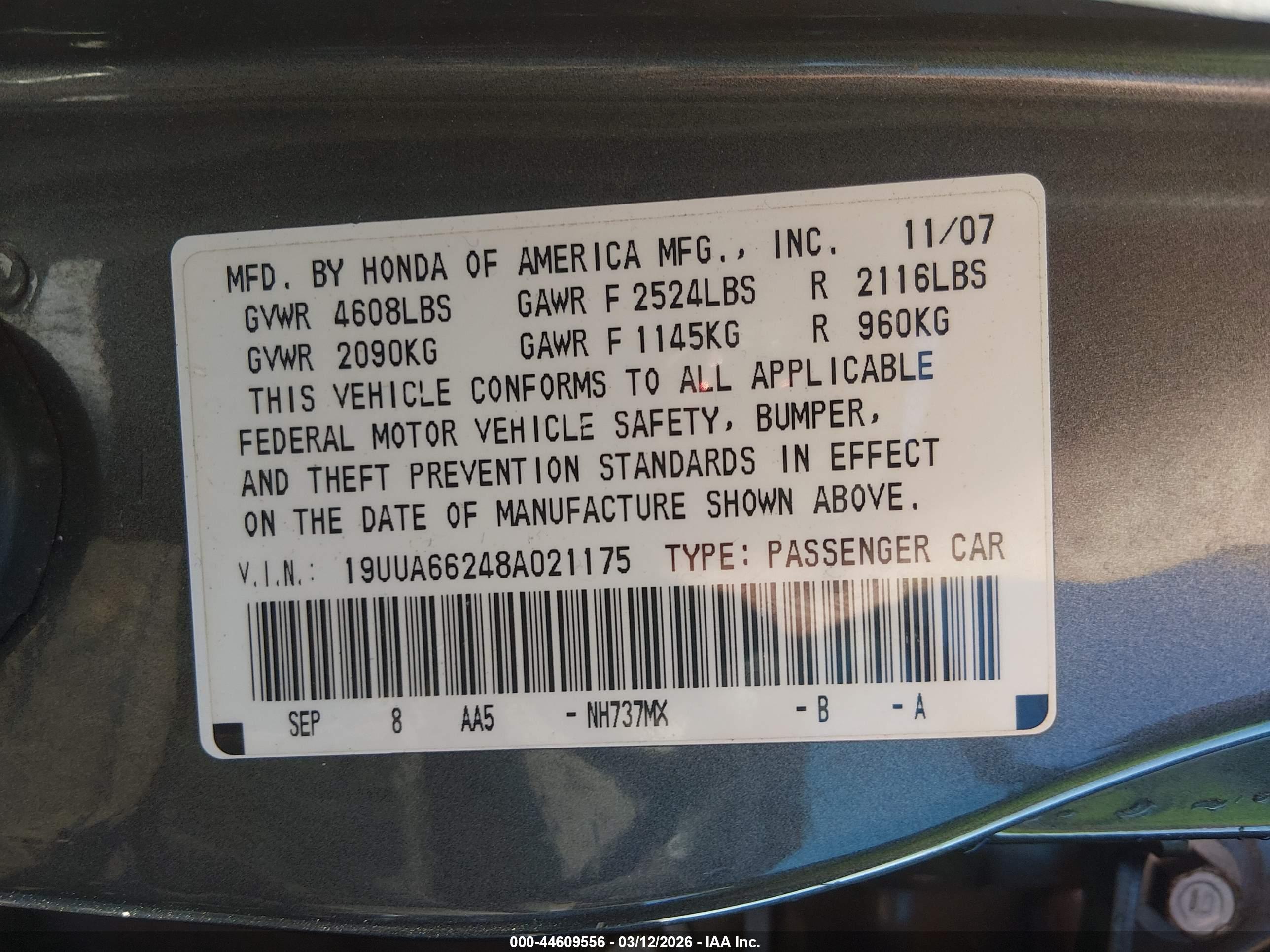 ACURA TL image 9