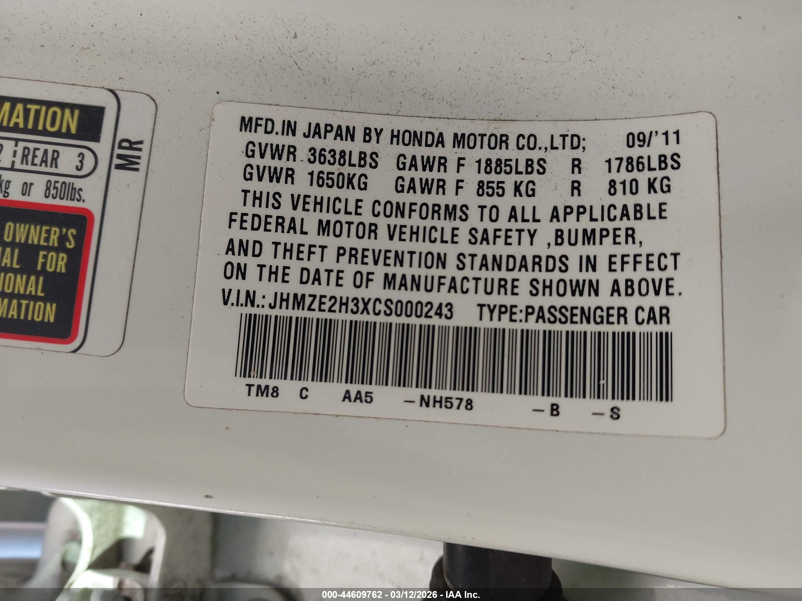 HONDA INSIGHT image 9
