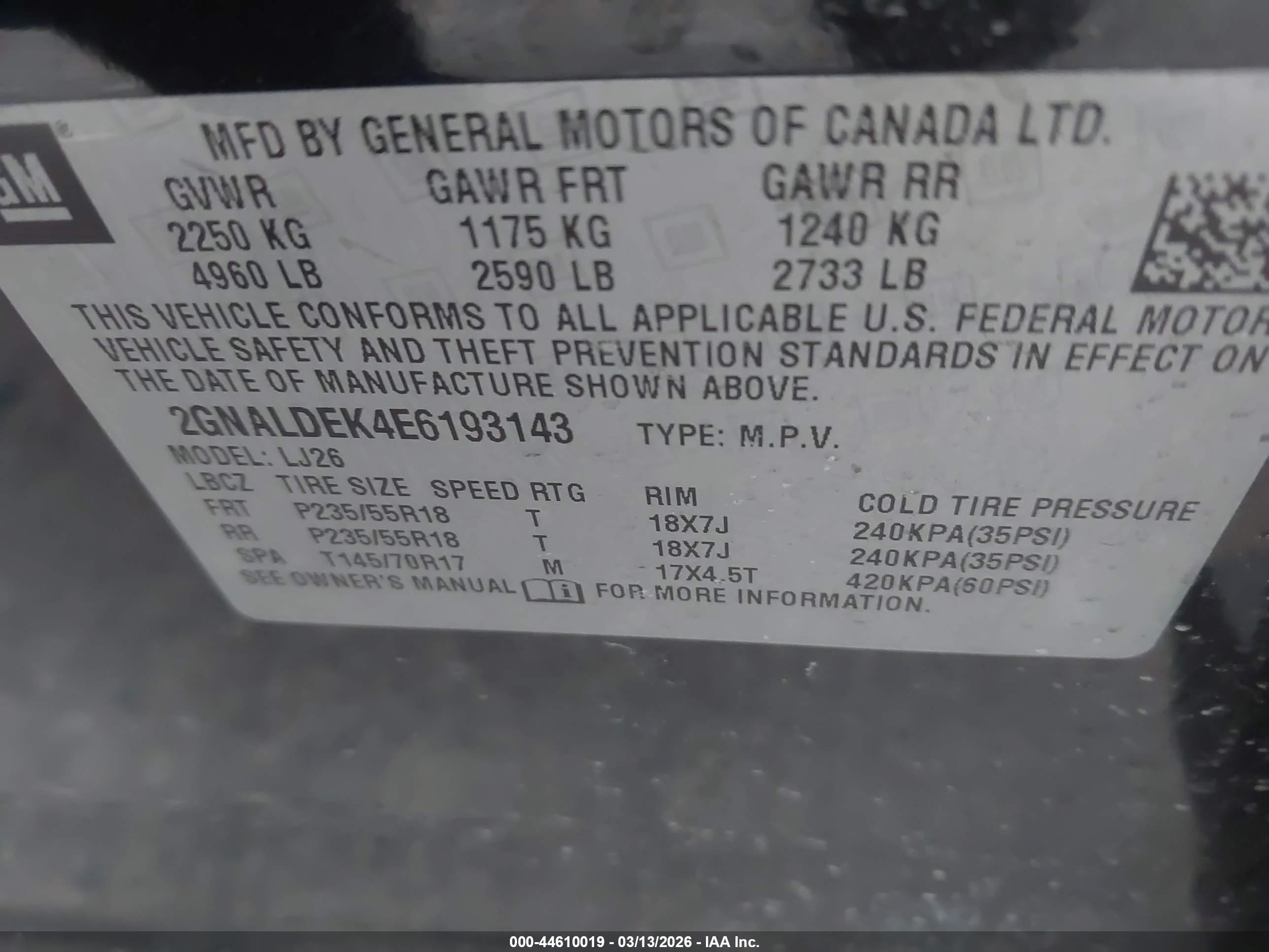 CHEVROLET EQUINOX image 9