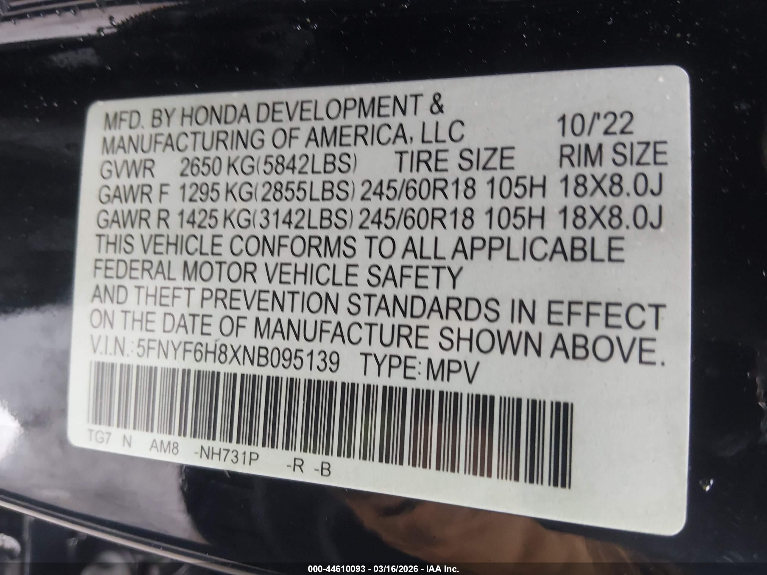 HONDA PILOT image 9