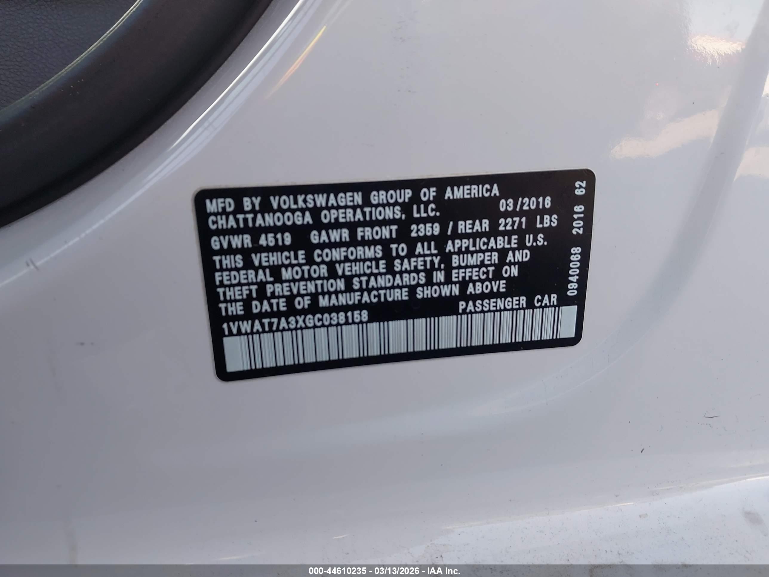 VOLKSWAGEN PASSAT image 9