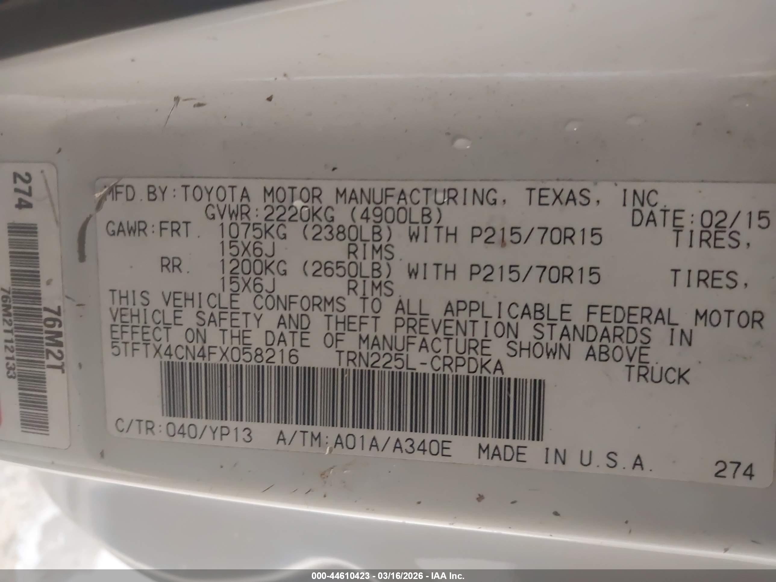 TOYOTA TACOMA image 9