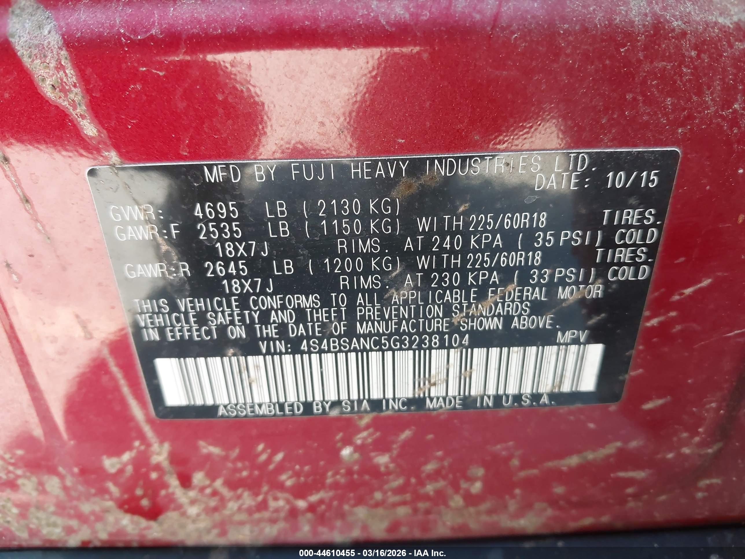 SUBARU OUTBACK image 9