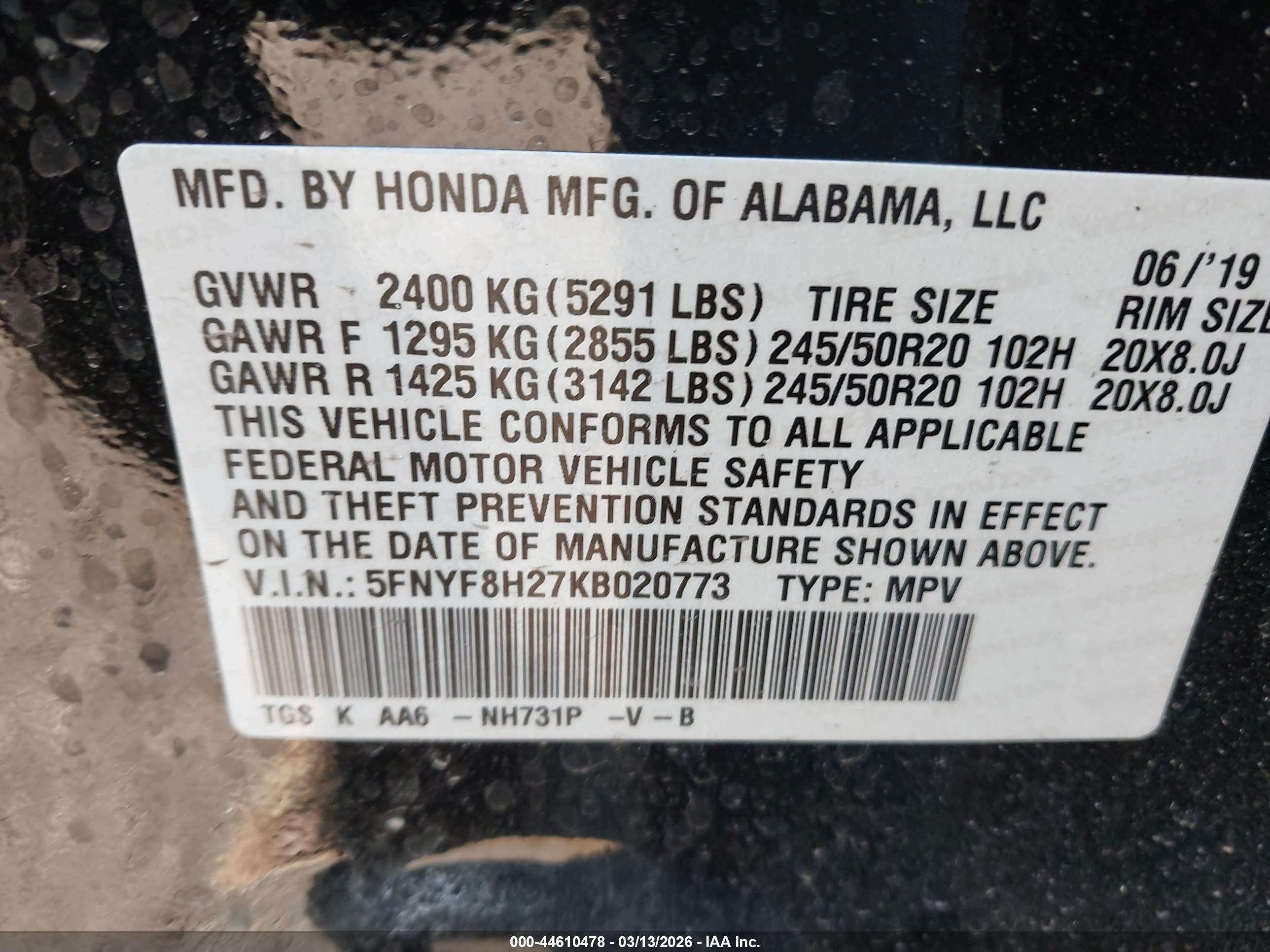 HONDA PASSPORT image 9