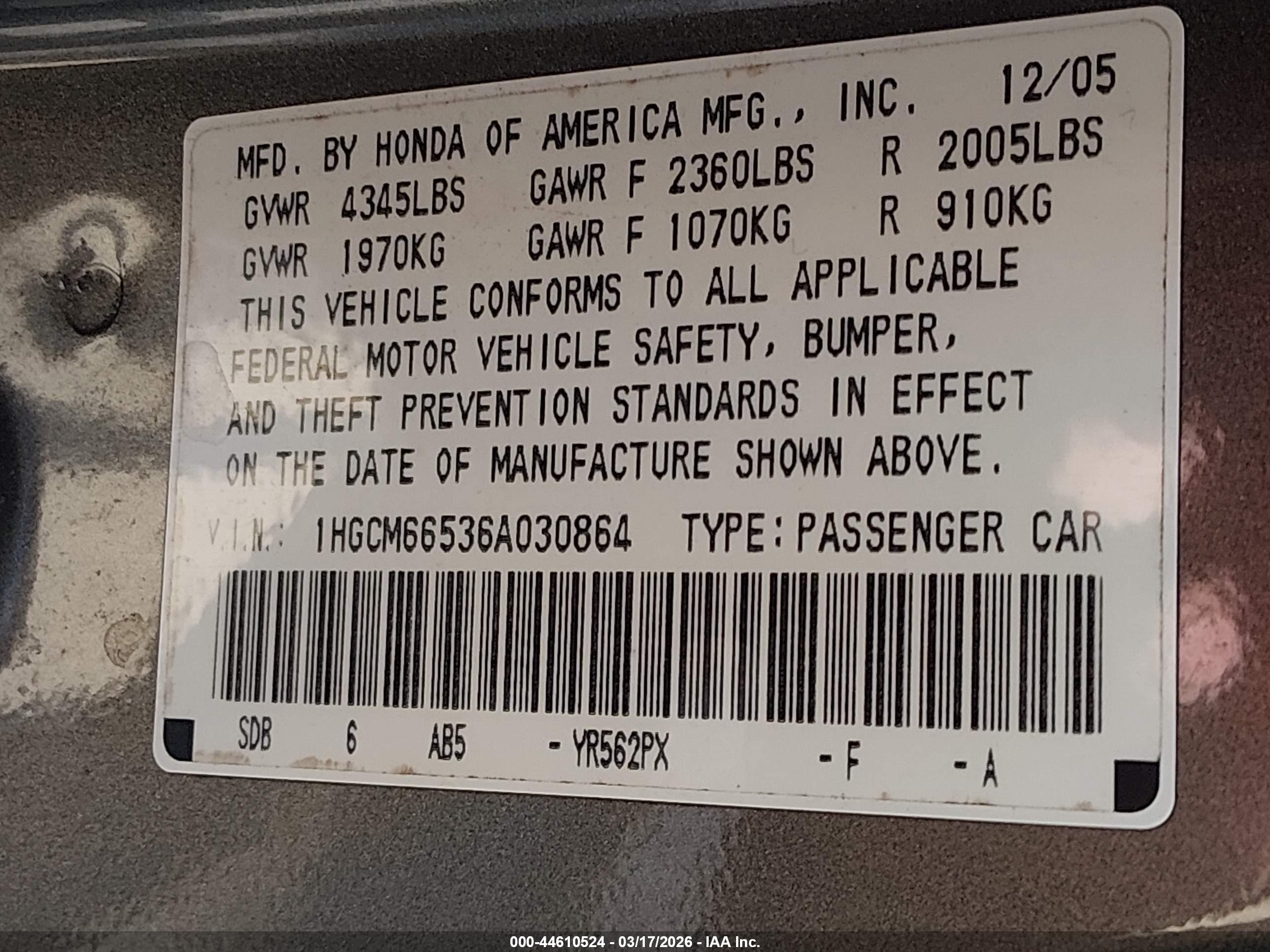 HONDA ACCORD image 9