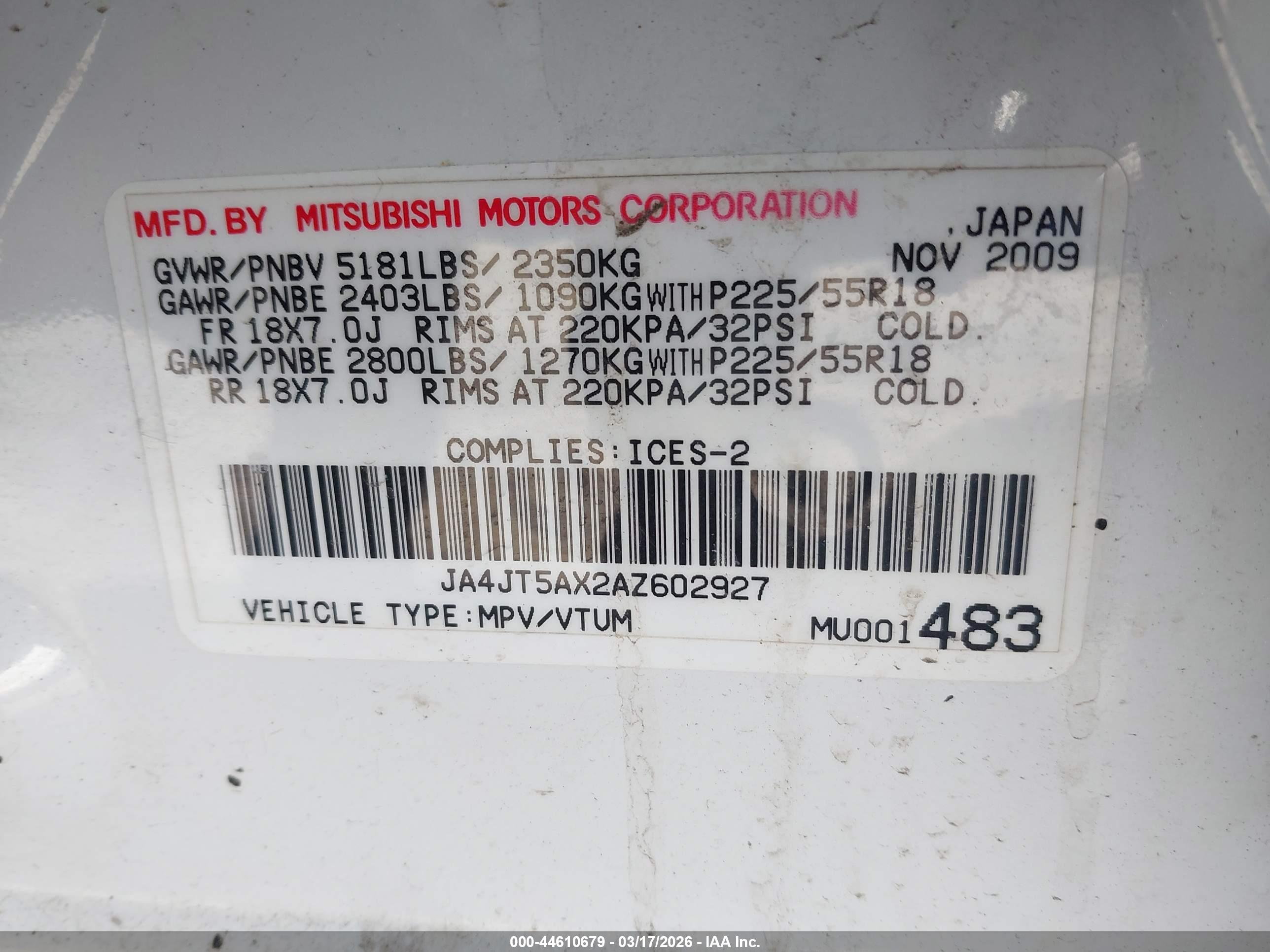 MITSUBISHI OUTLANDER image 9