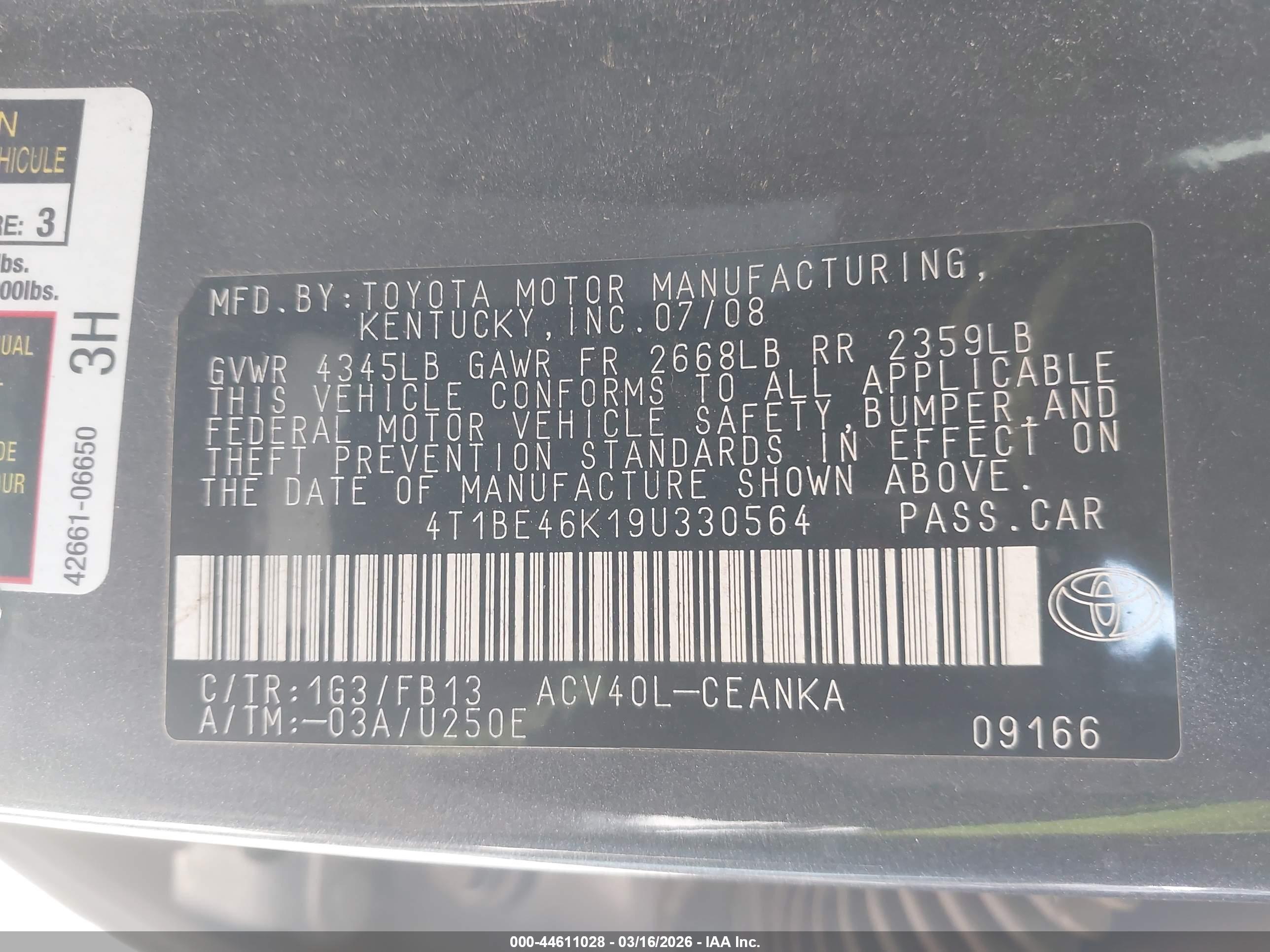 TOYOTA CAMRY image 9