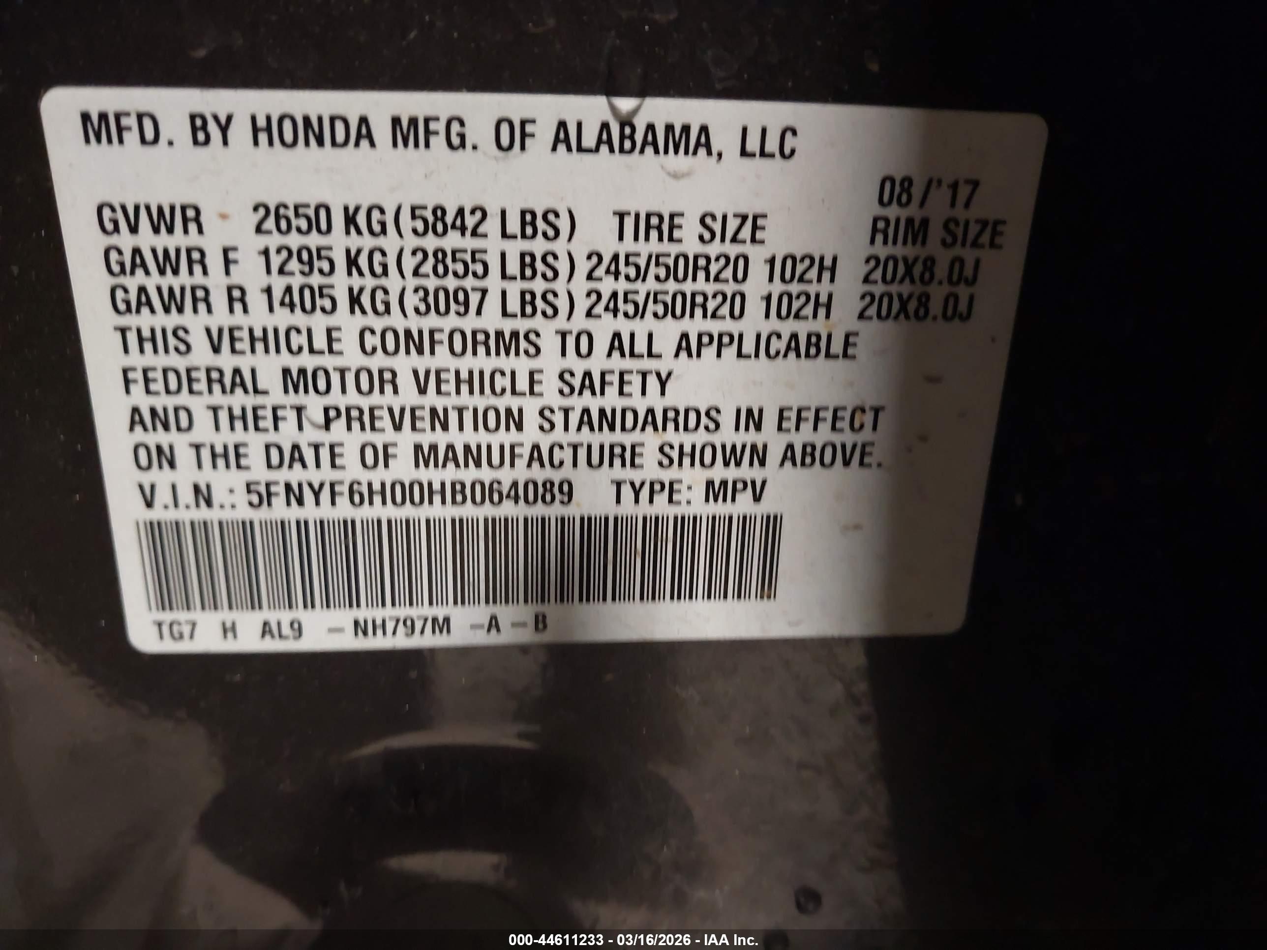 HONDA PILOT image 9