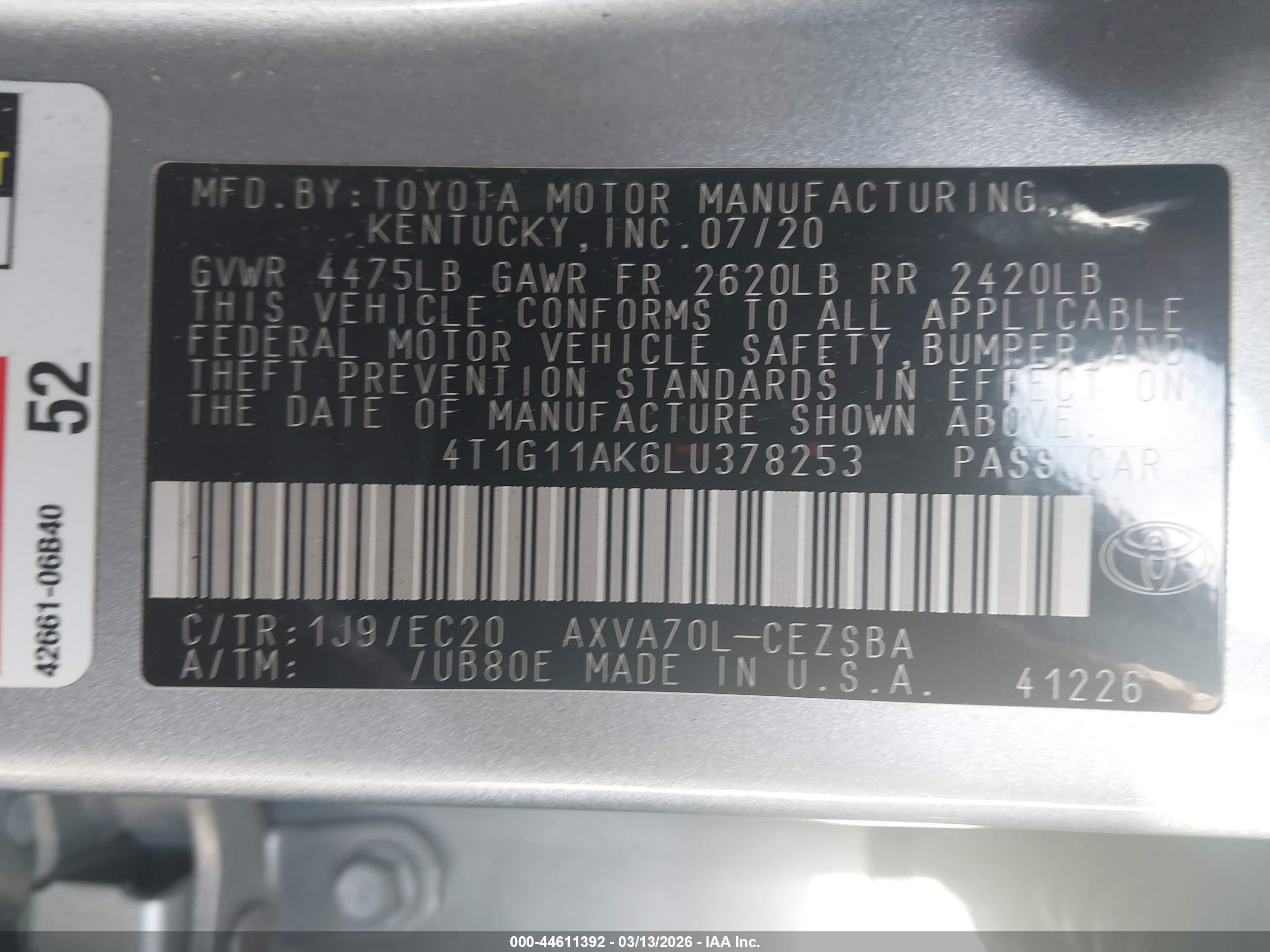 TOYOTA CAMRY image 9