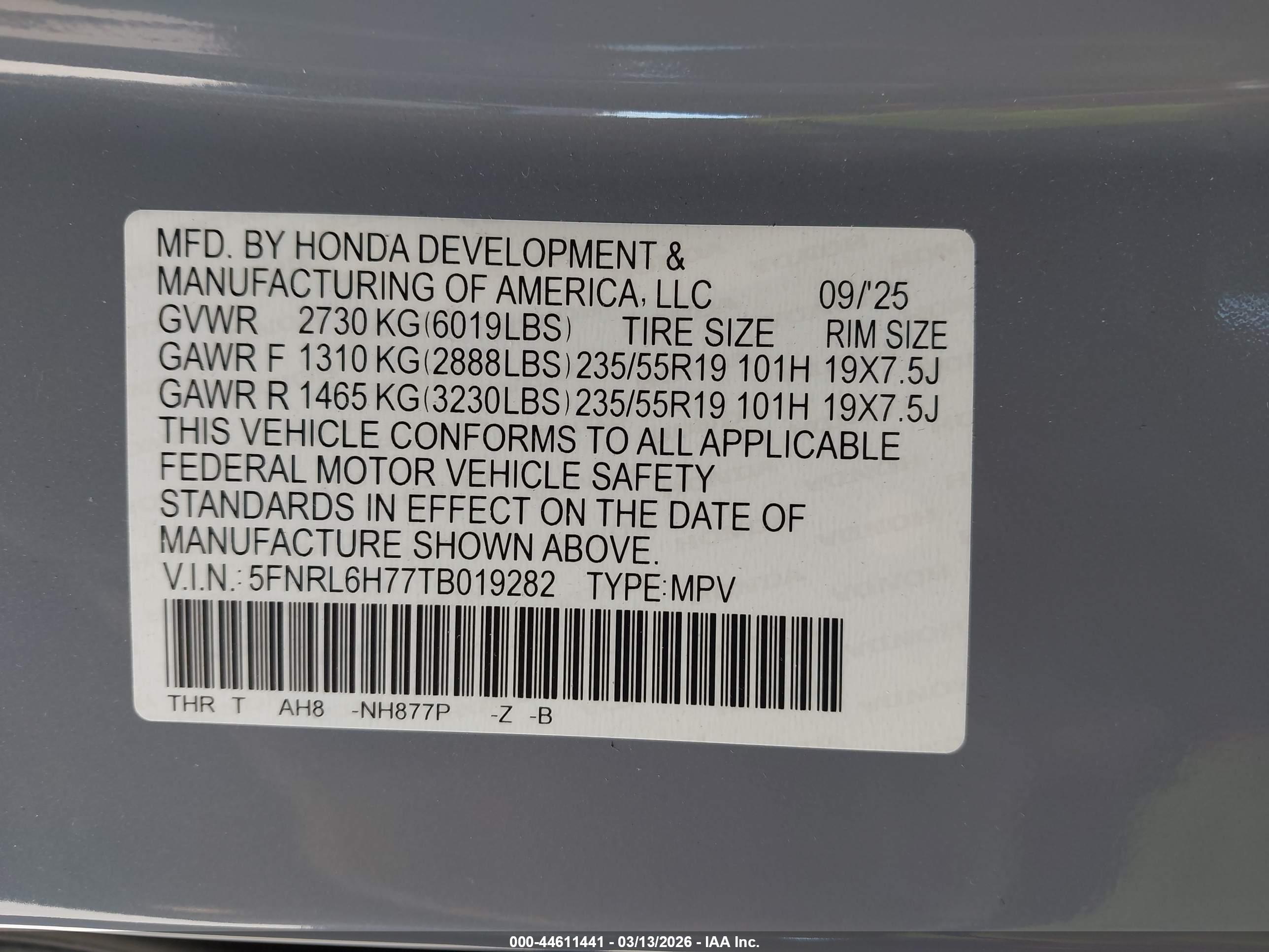 HONDA ODYSSEY image 9