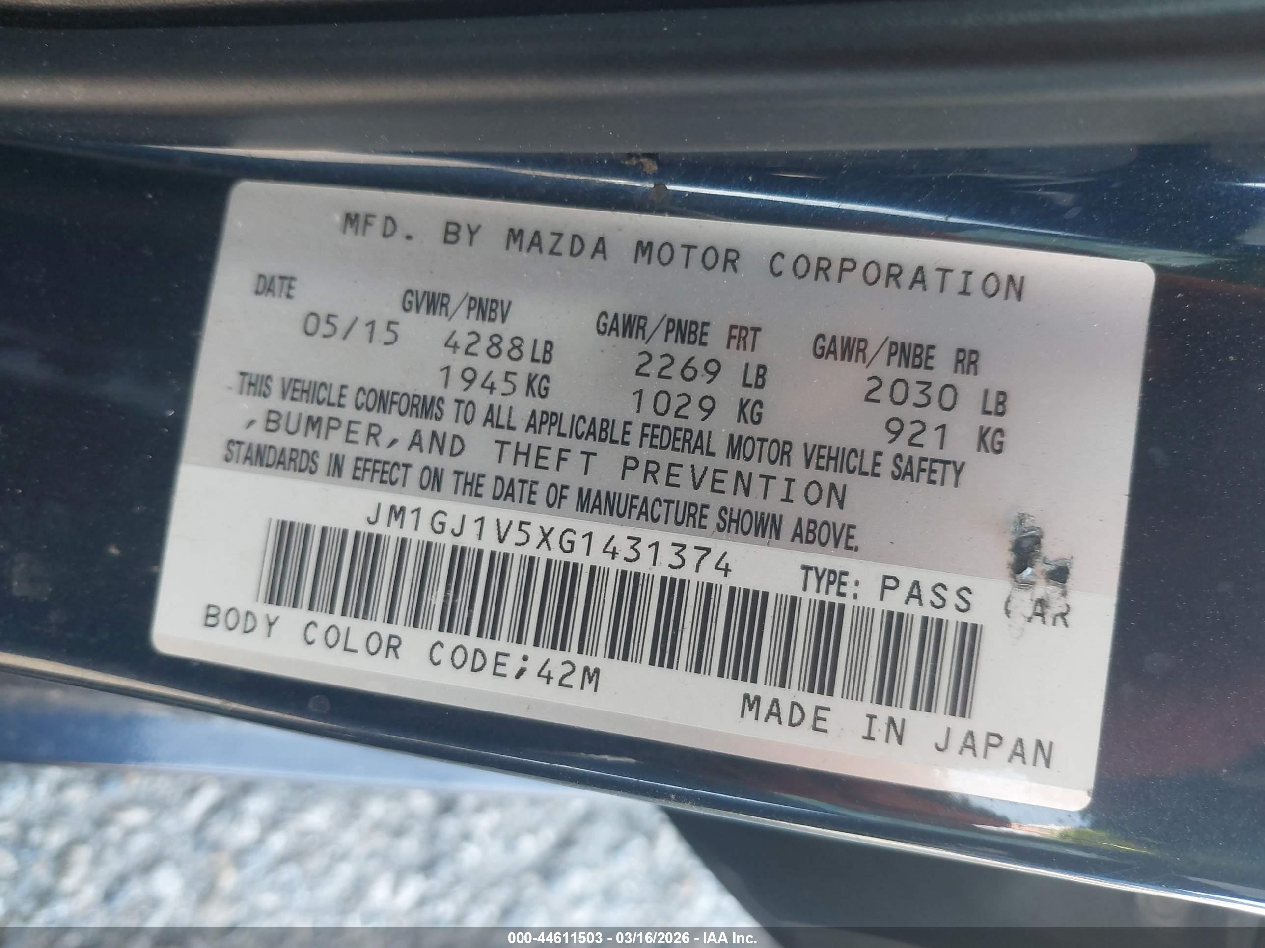 MAZDA MAZDA6 image 9