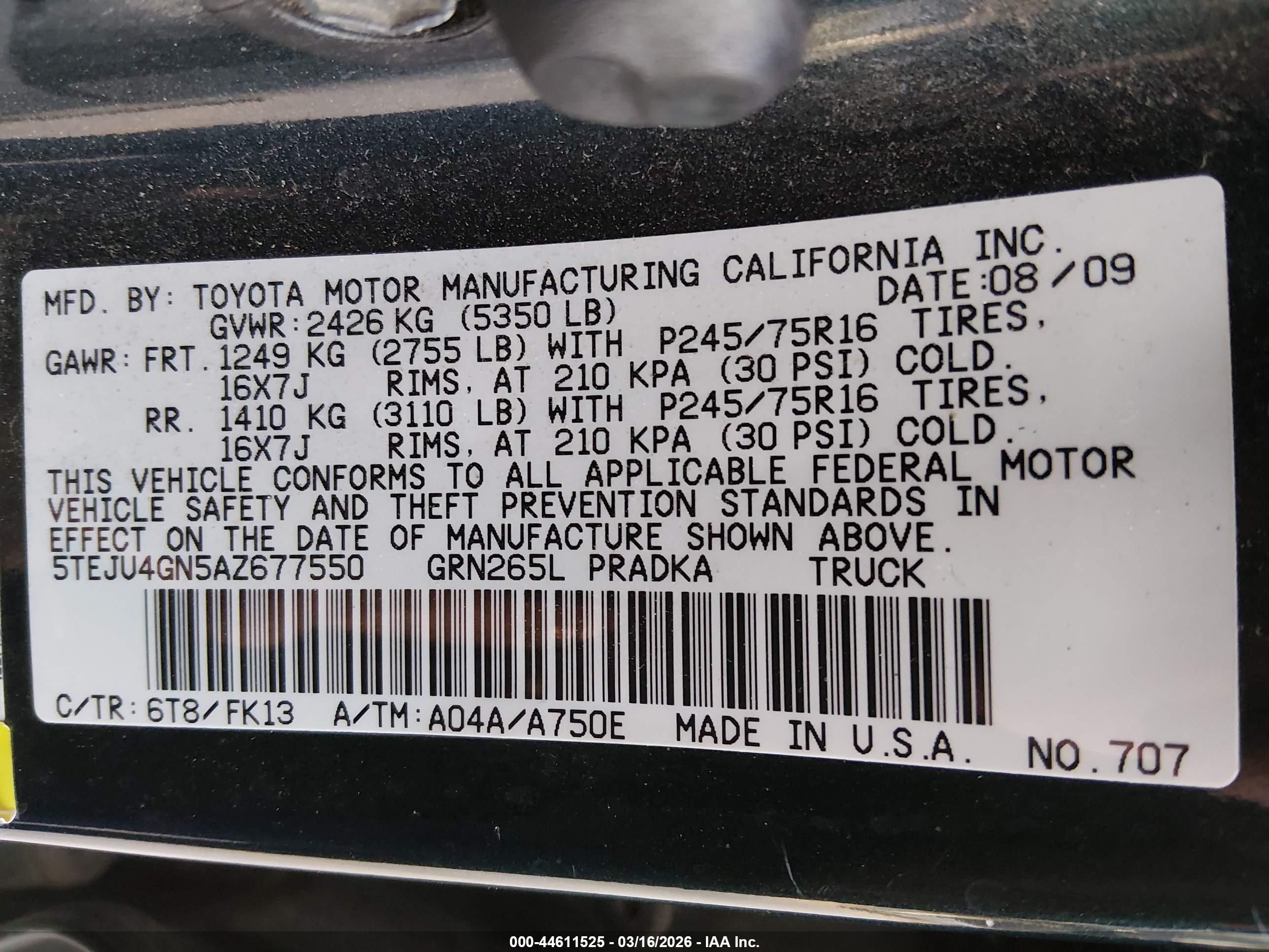 TOYOTA TACOMA image 9