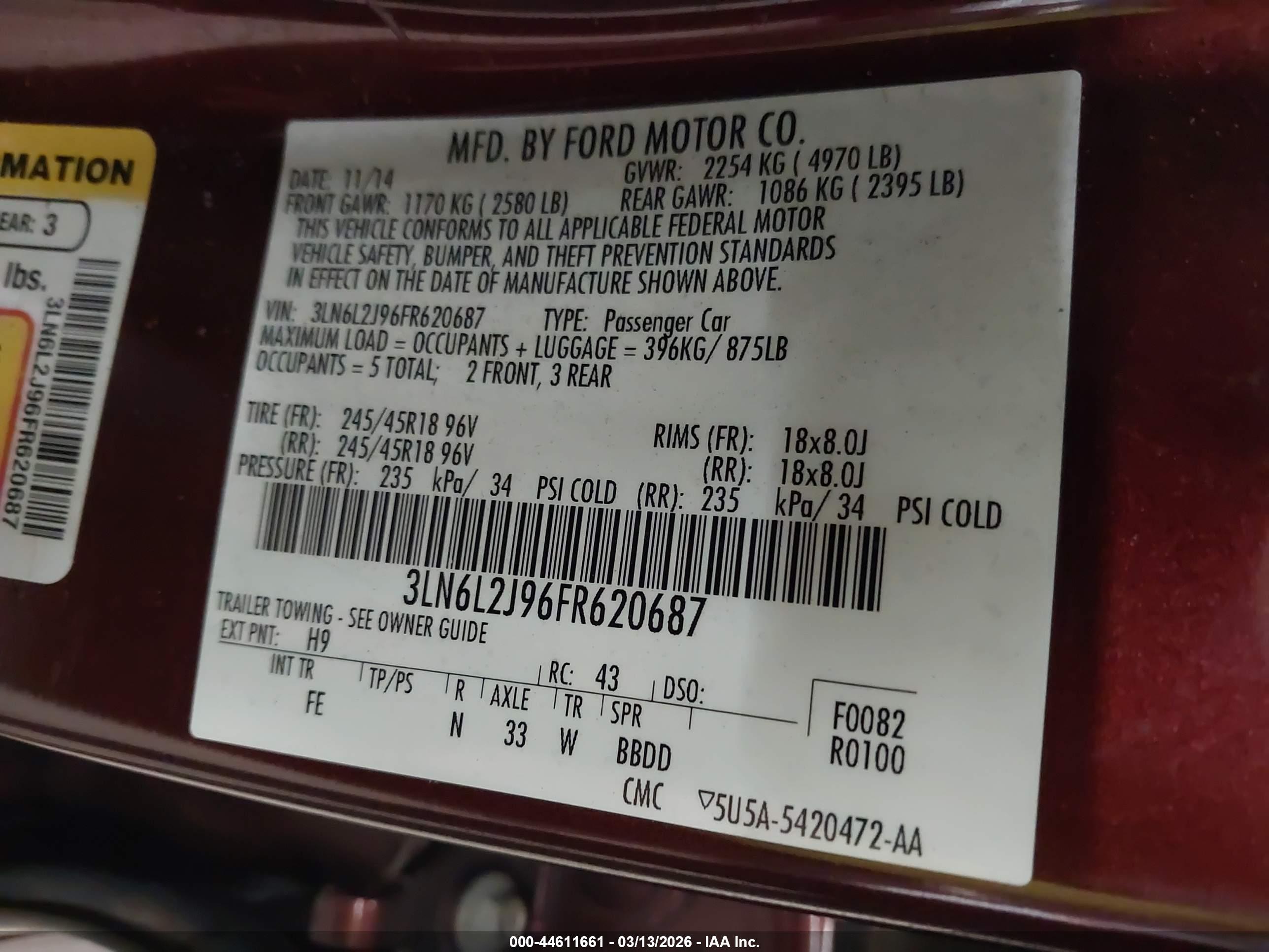 LINCOLN MKZ image 9