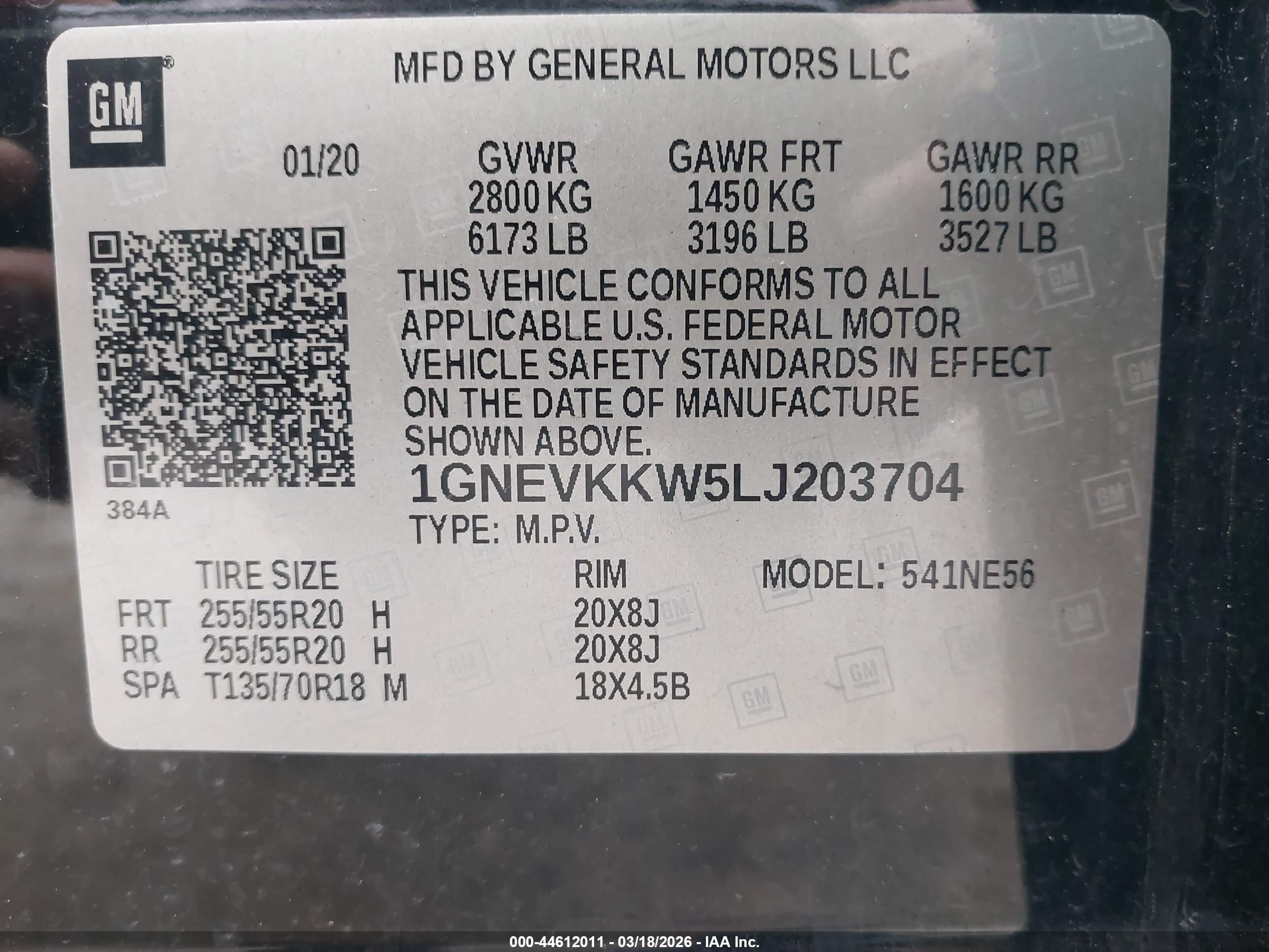 CHEVROLET TRAVERSE image 9