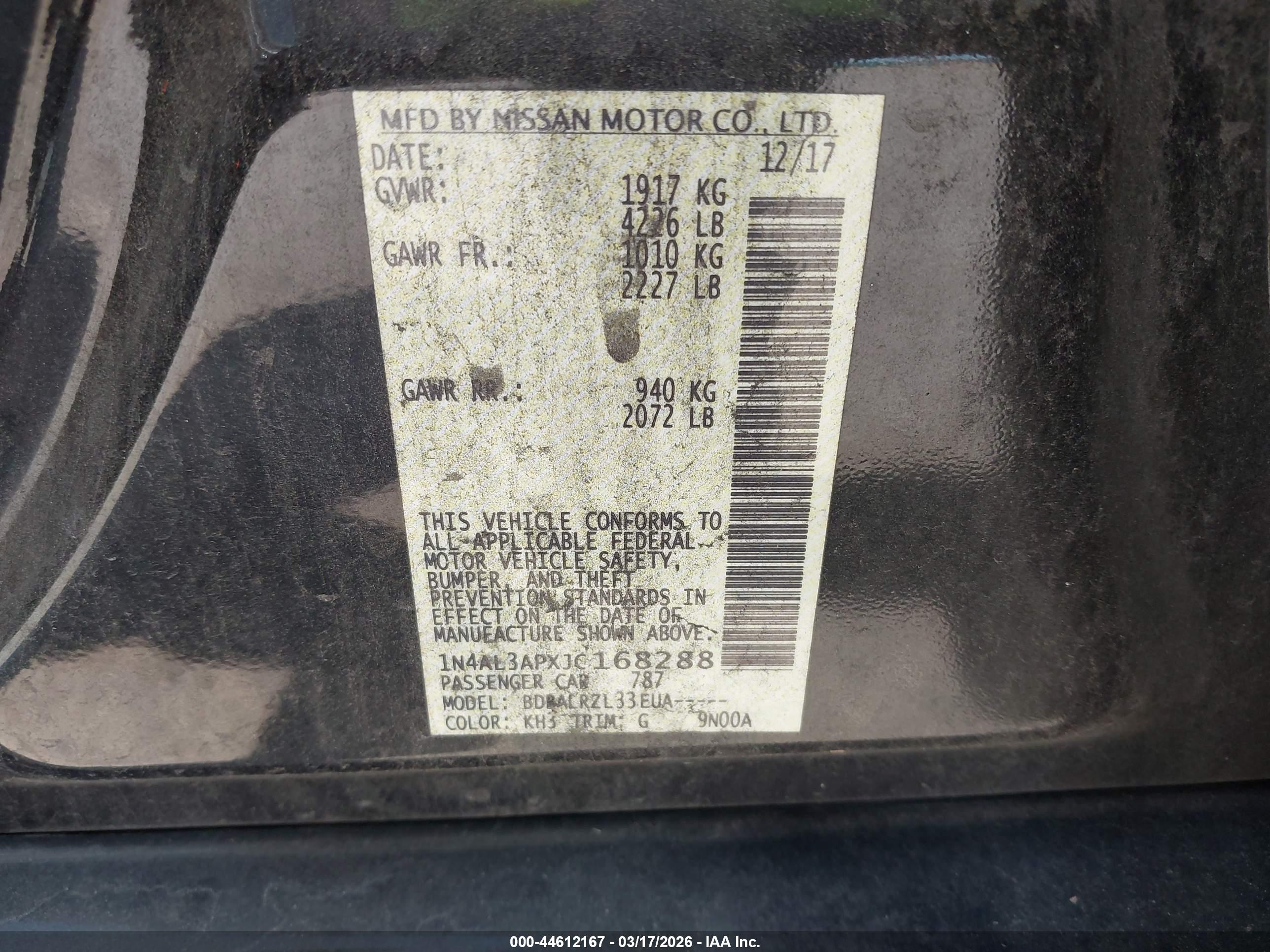 NISSAN ALTIMA image 9