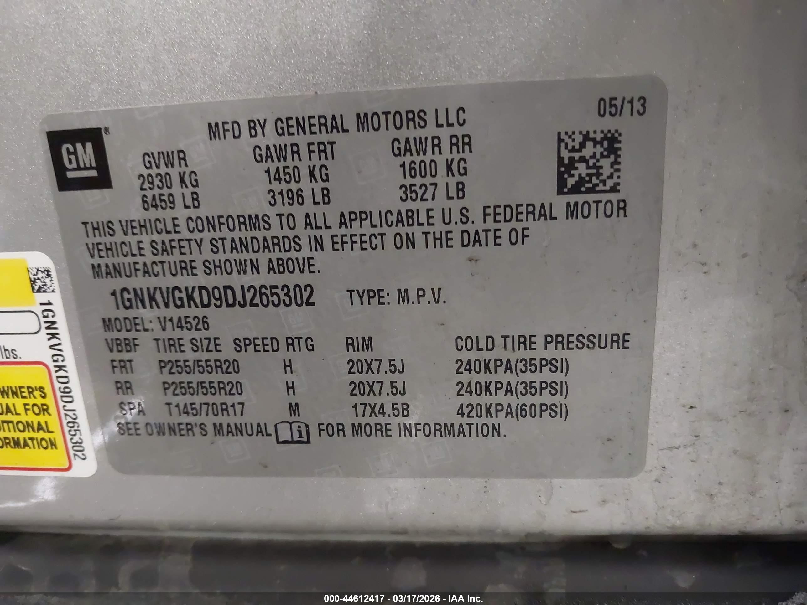 CHEVROLET TRAVERSE image 9