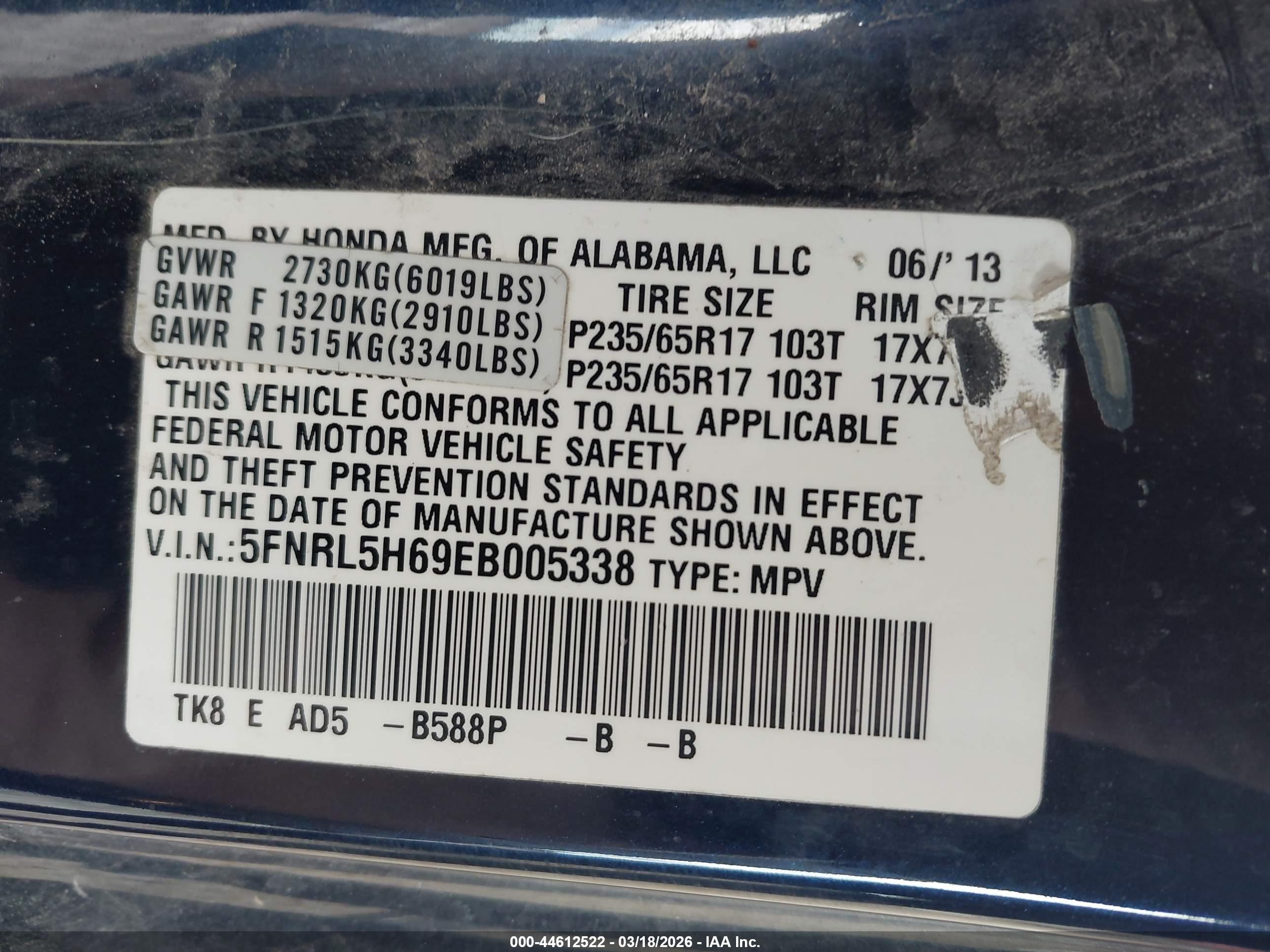 HONDA ODYSSEY image 9