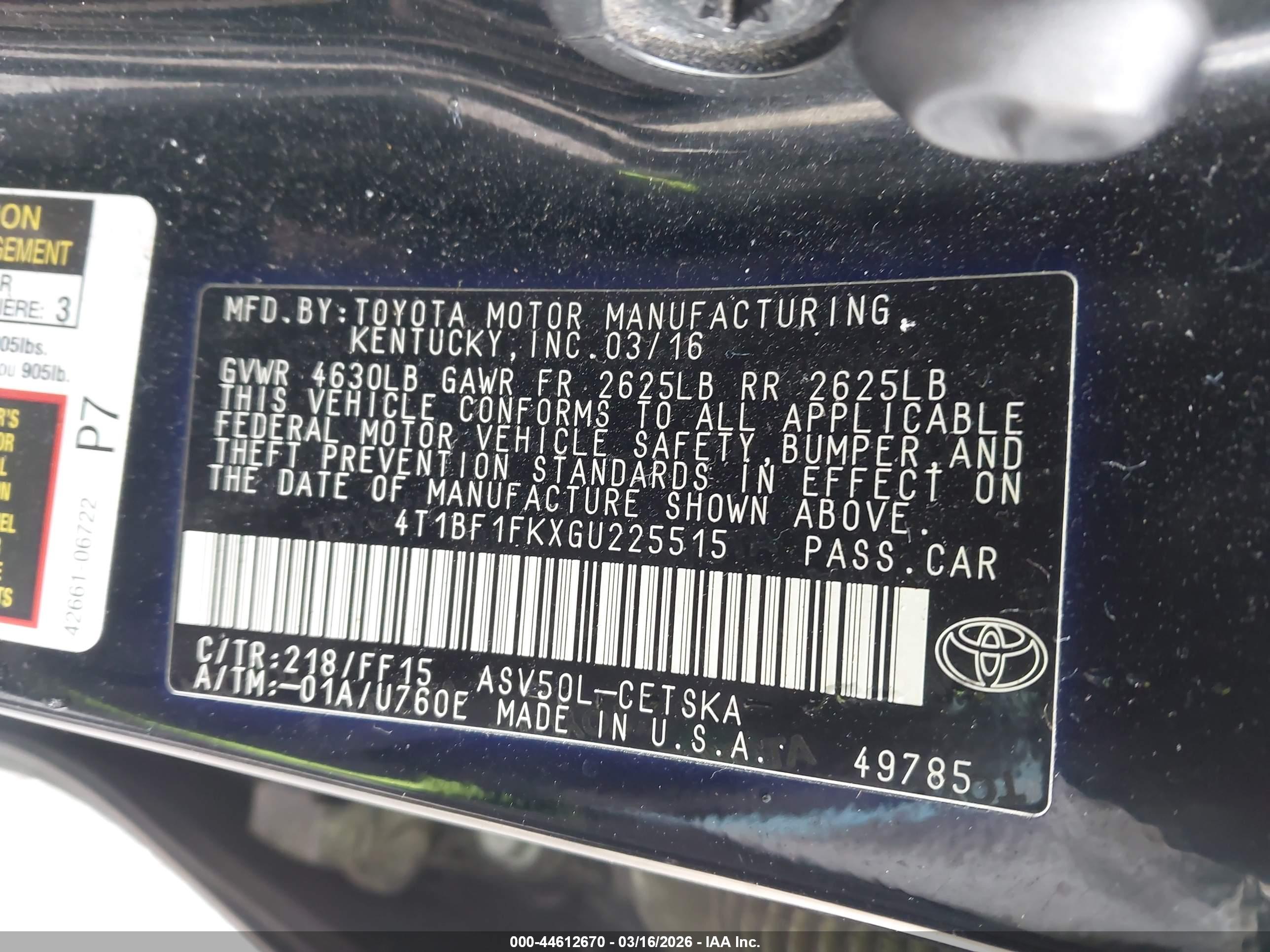 TOYOTA CAMRY image 9