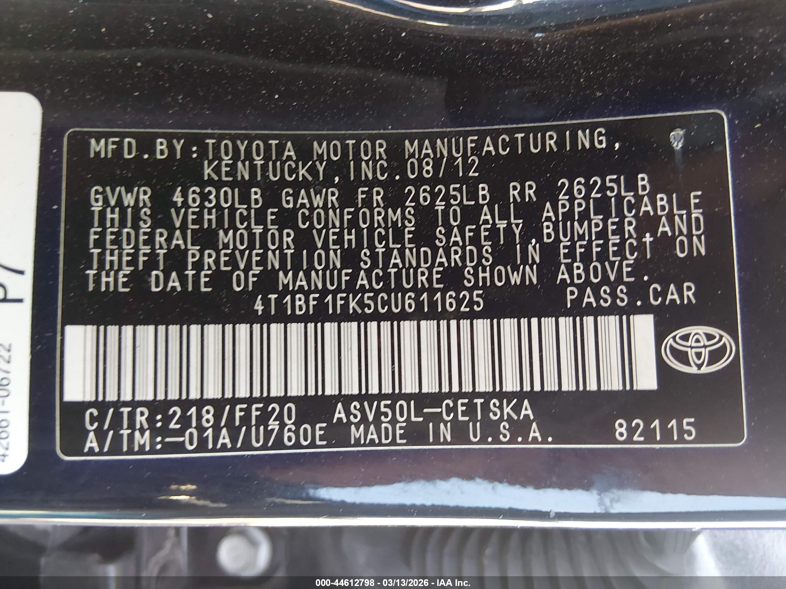 TOYOTA CAMRY image 9