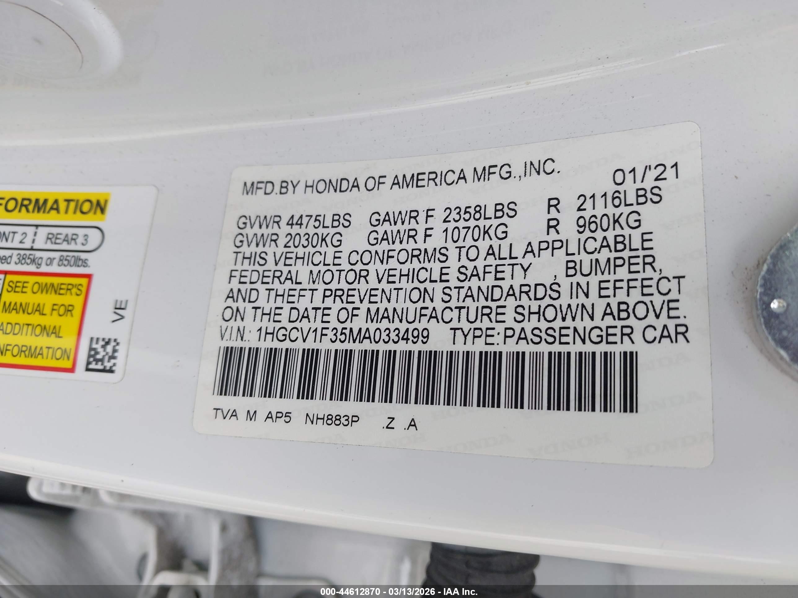 HONDA ACCORD image 9