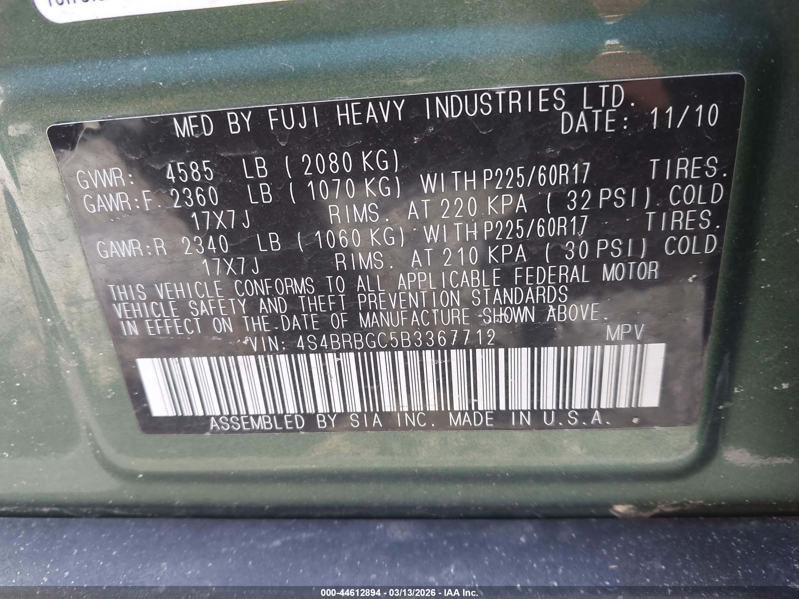 SUBARU OUTBACK image 9
