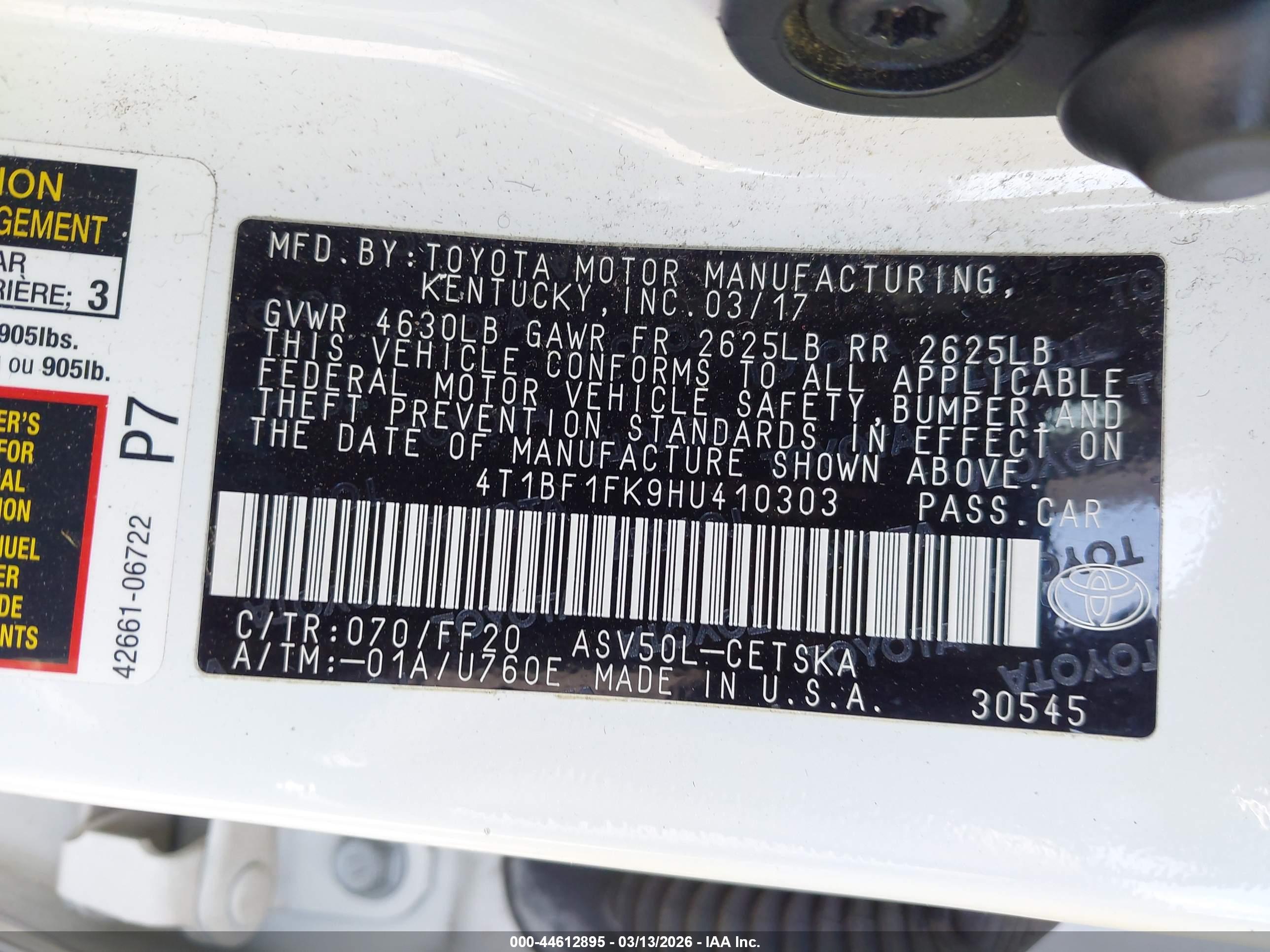 TOYOTA CAMRY image 9