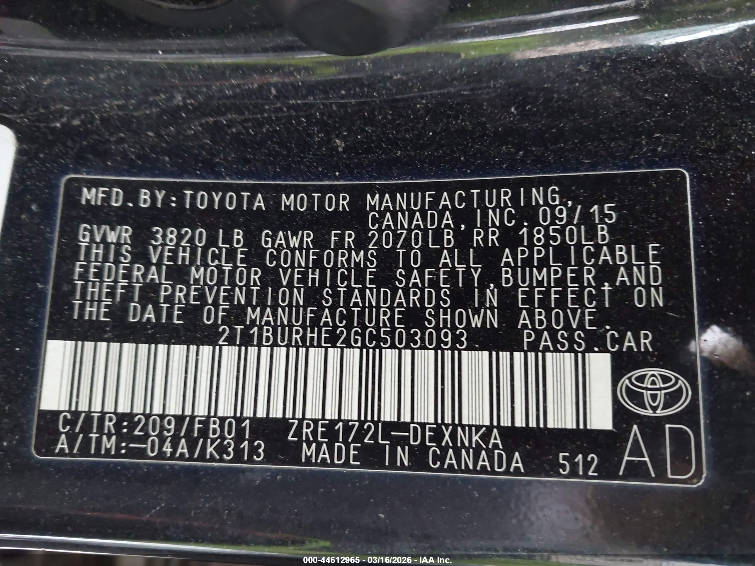 TOYOTA COROLLA image 9