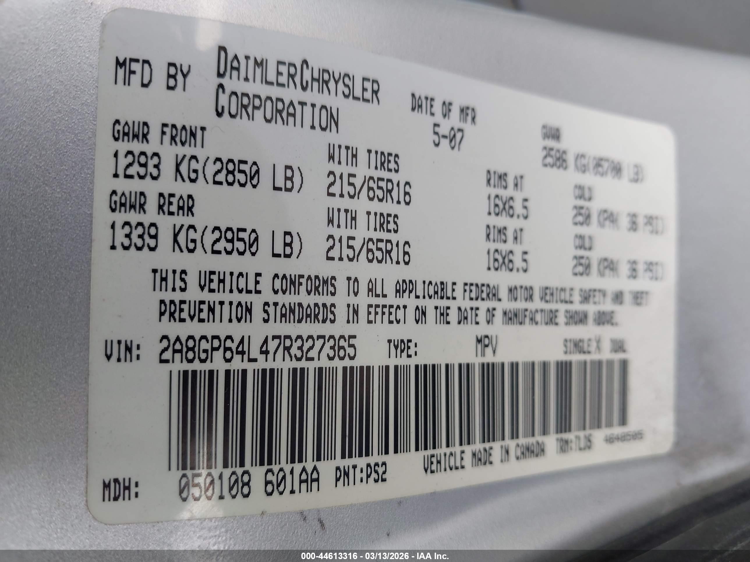 CHRYSLER TOWN image 9