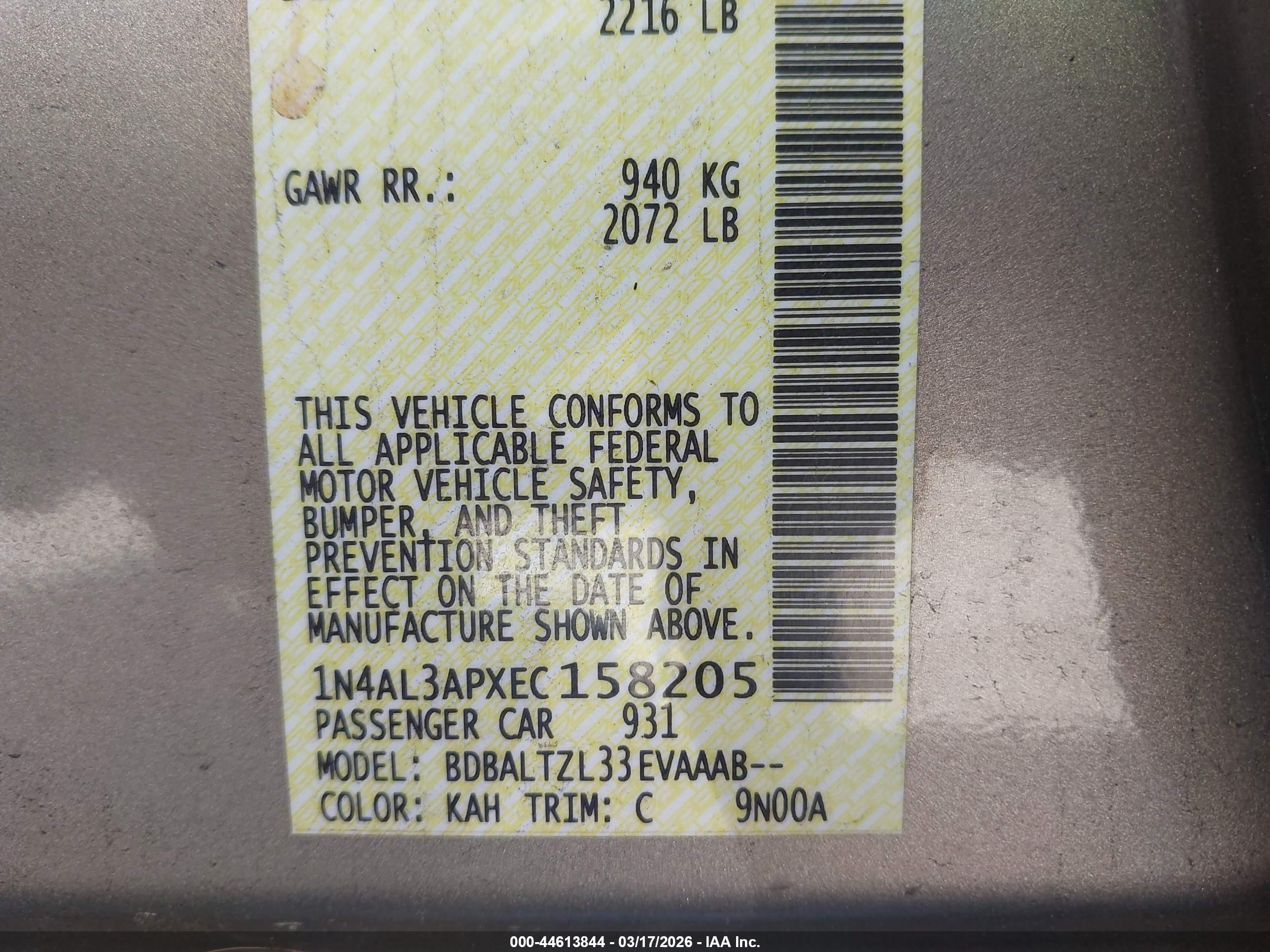 NISSAN ALTIMA image 9