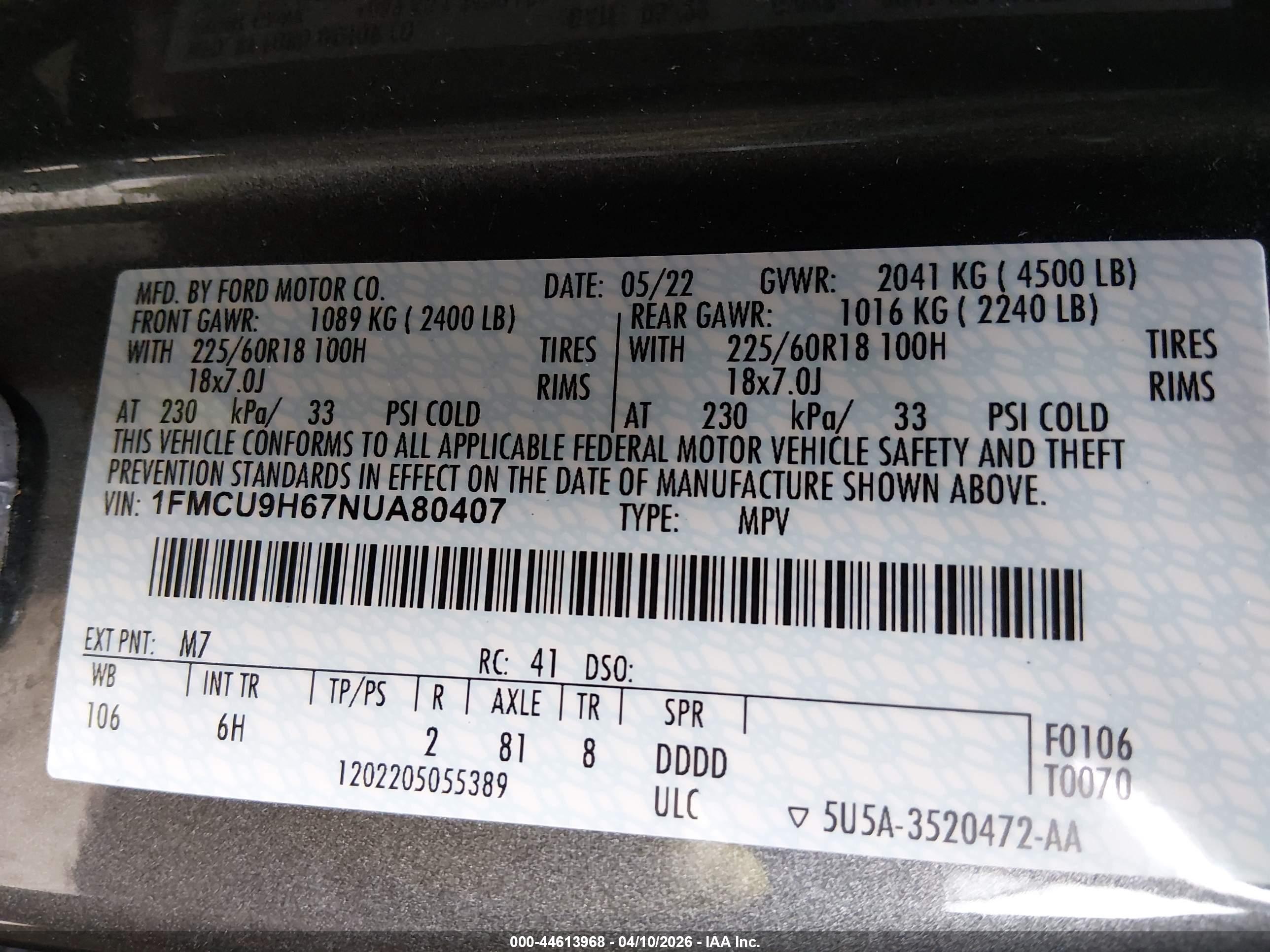 FORD ESCAPE image 9