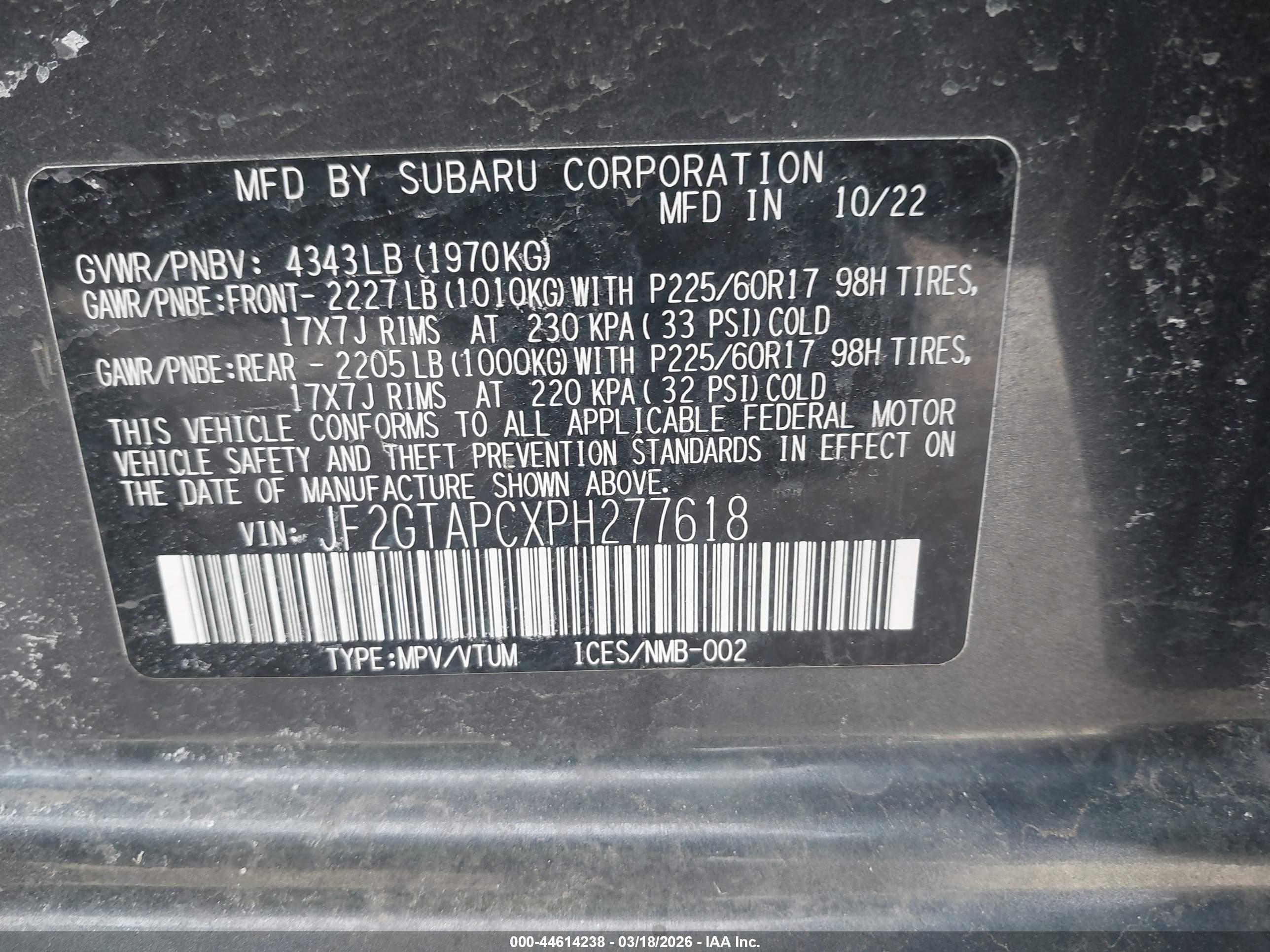 SUBARU CROSSTREK image 9