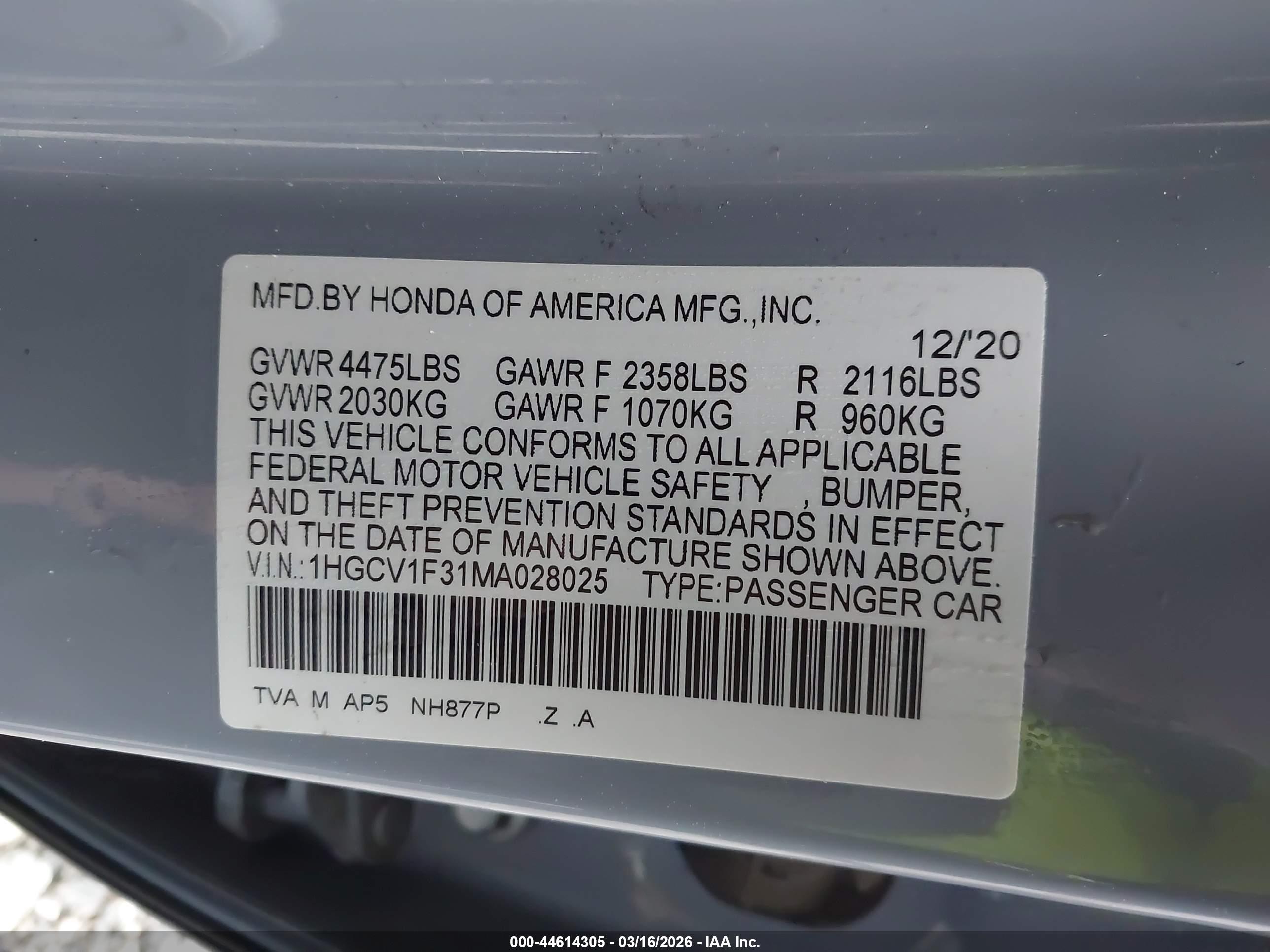 HONDA ACCORD image 9