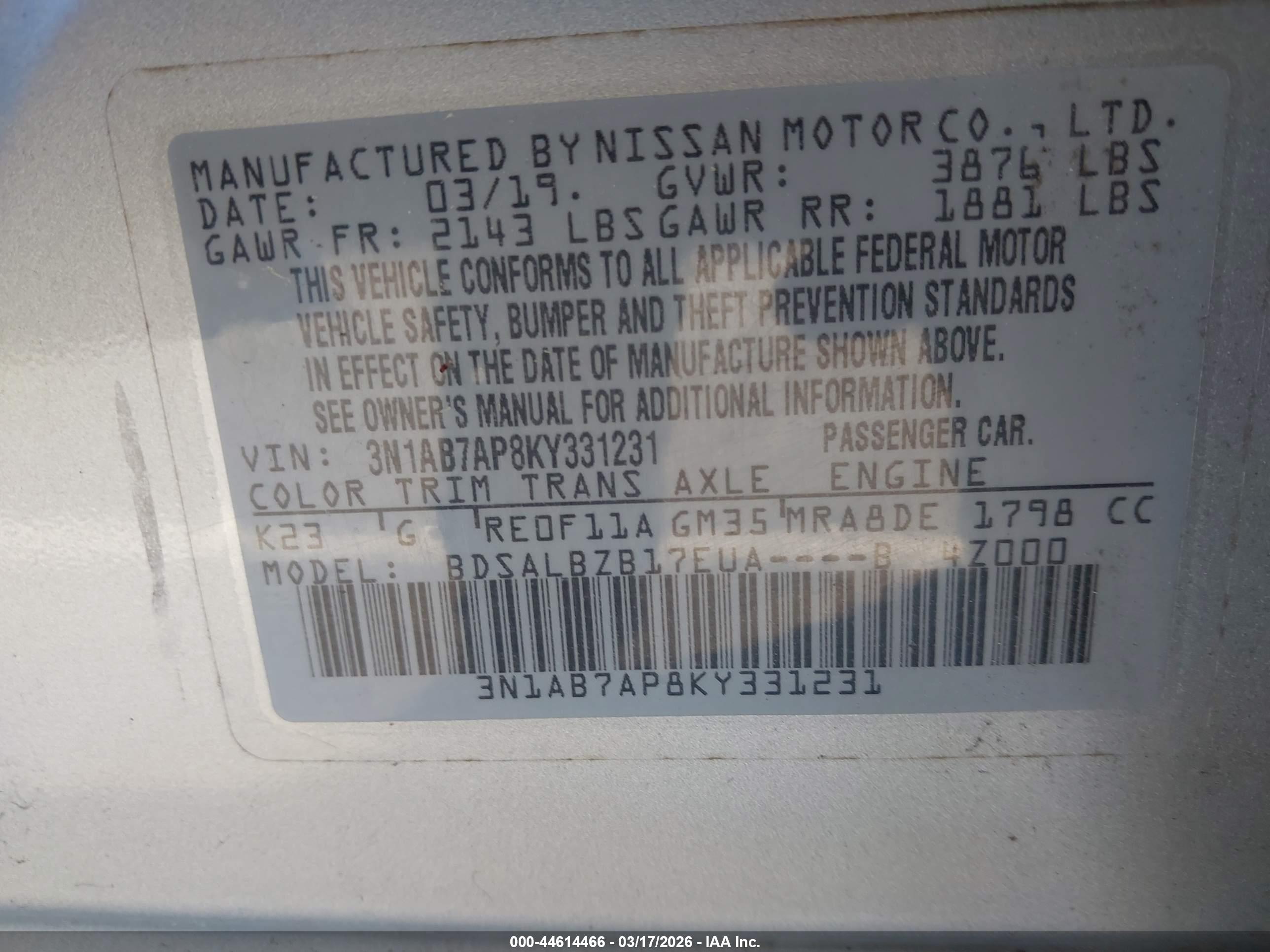 NISSAN SENTRA image 9
