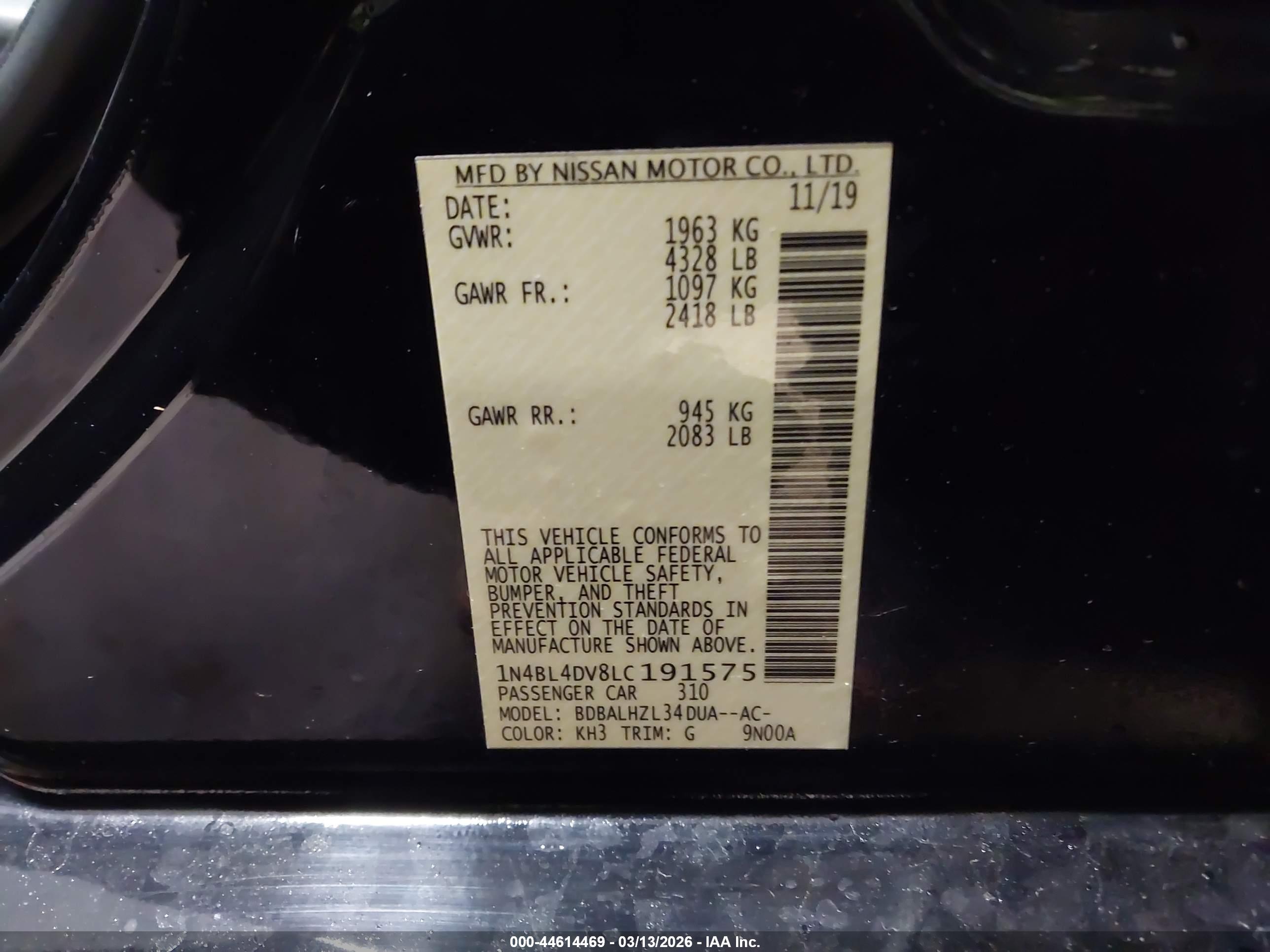 NISSAN ALTIMA image 9