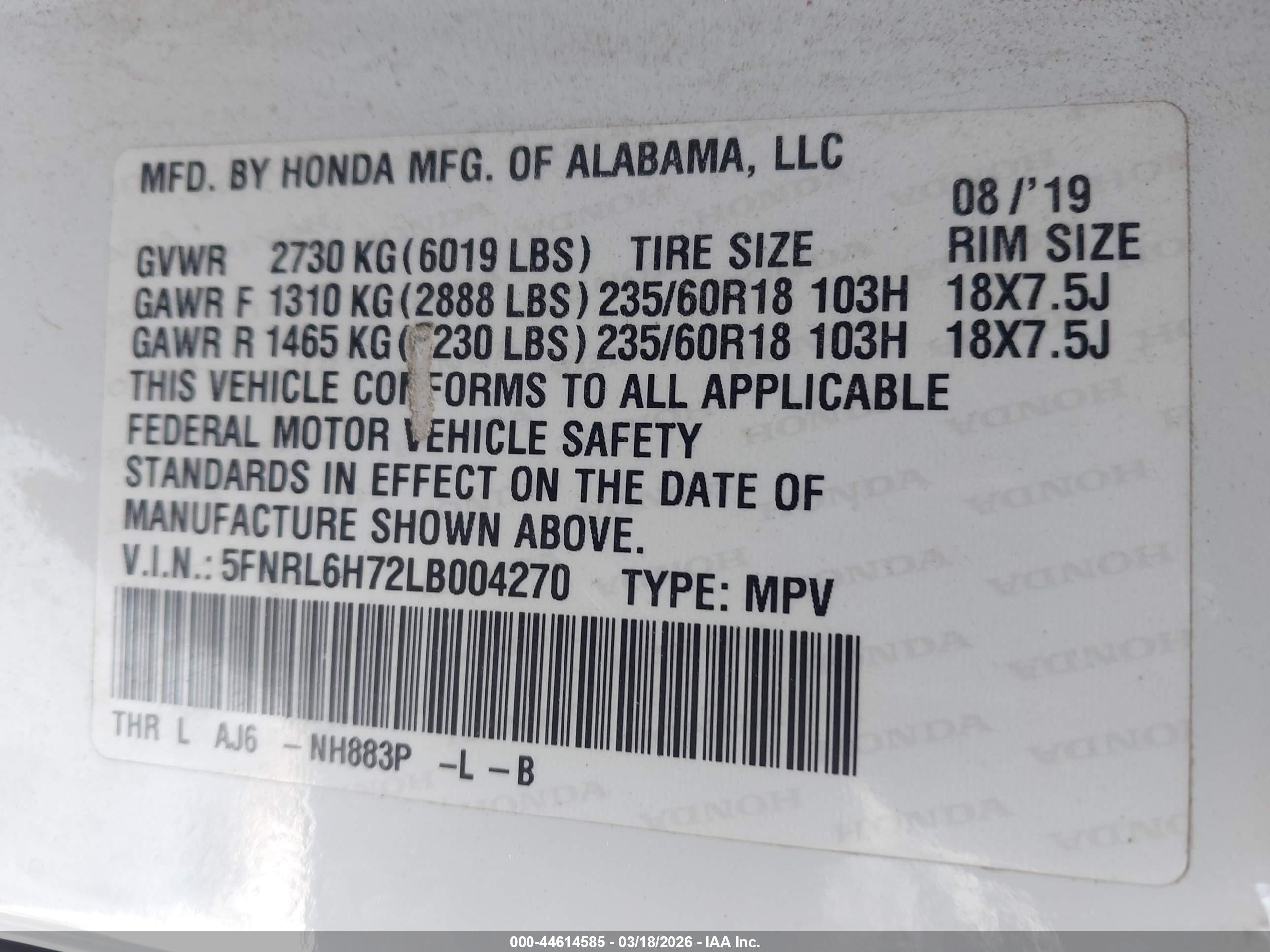 HONDA ODYSSEY image 9