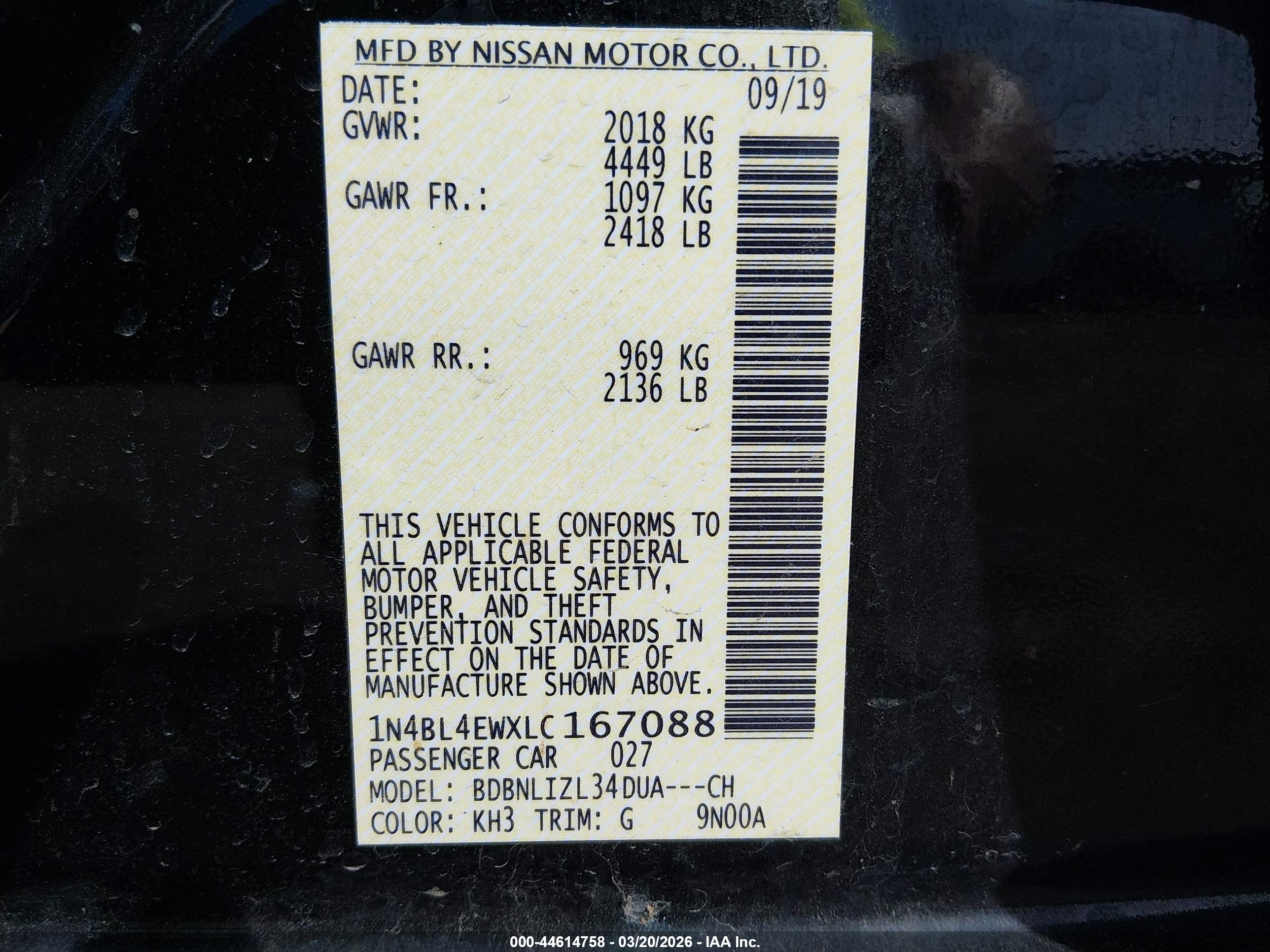 NISSAN ALTIMA image 9