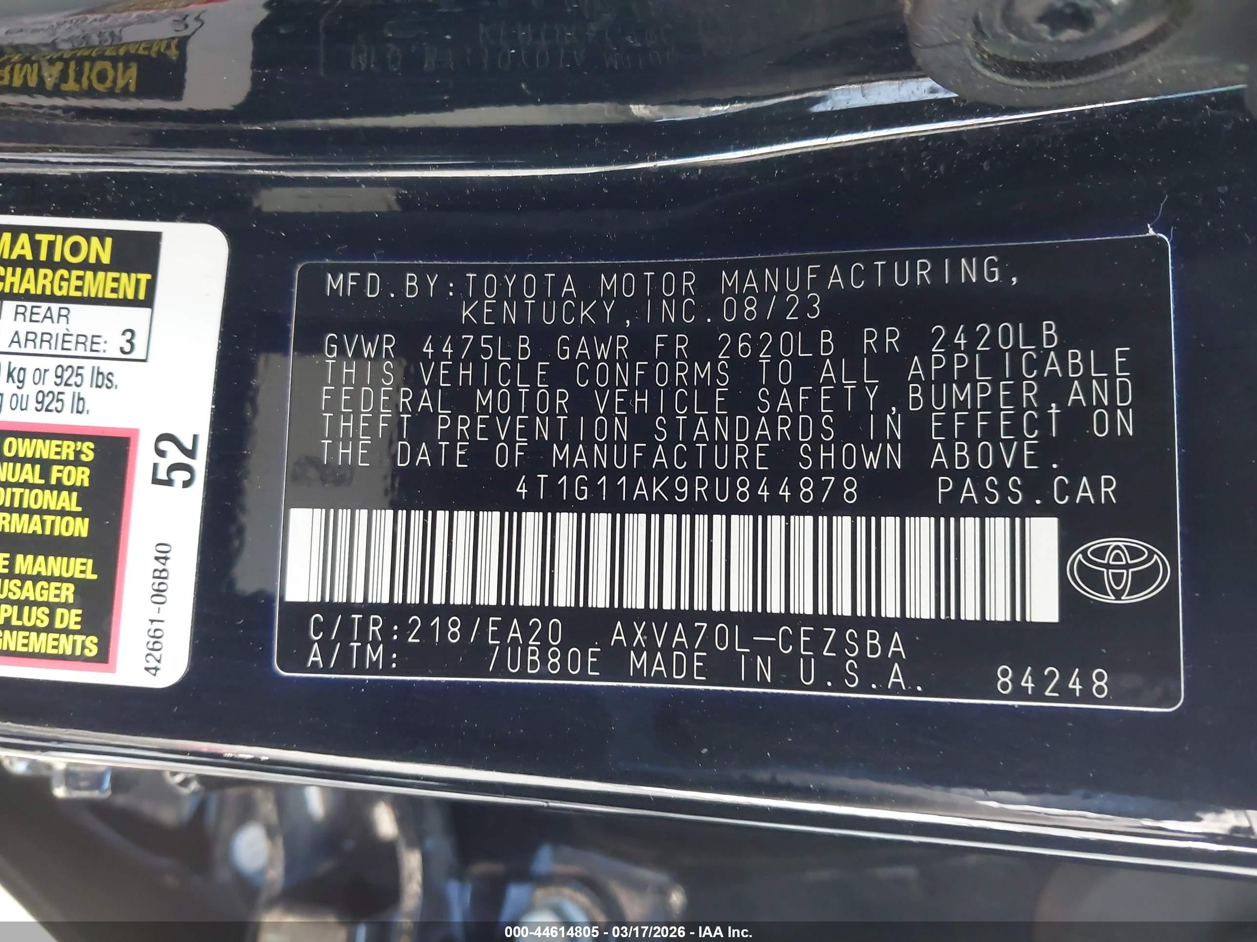 TOYOTA CAMRY image 9