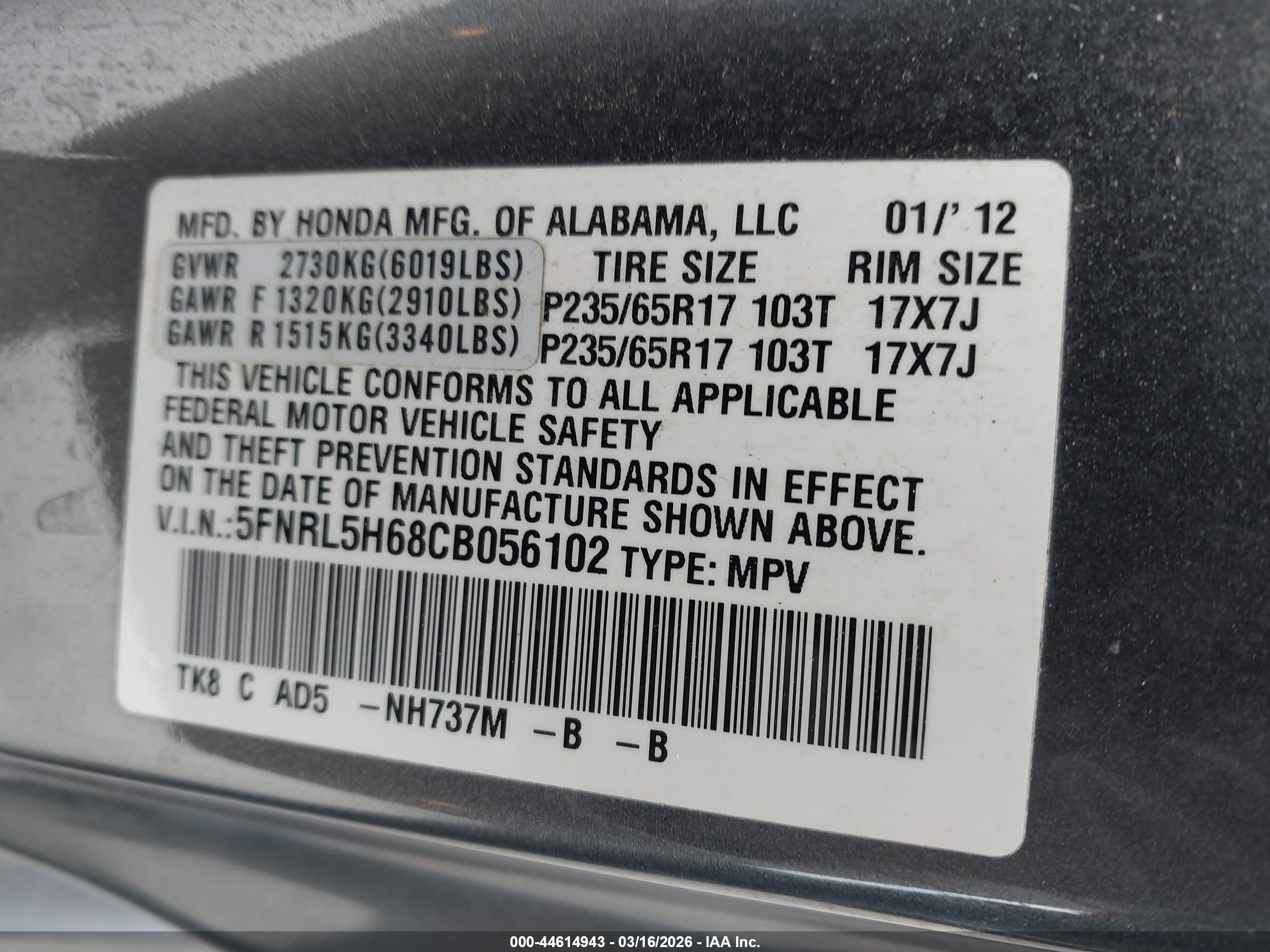 HONDA ODYSSEY image 9