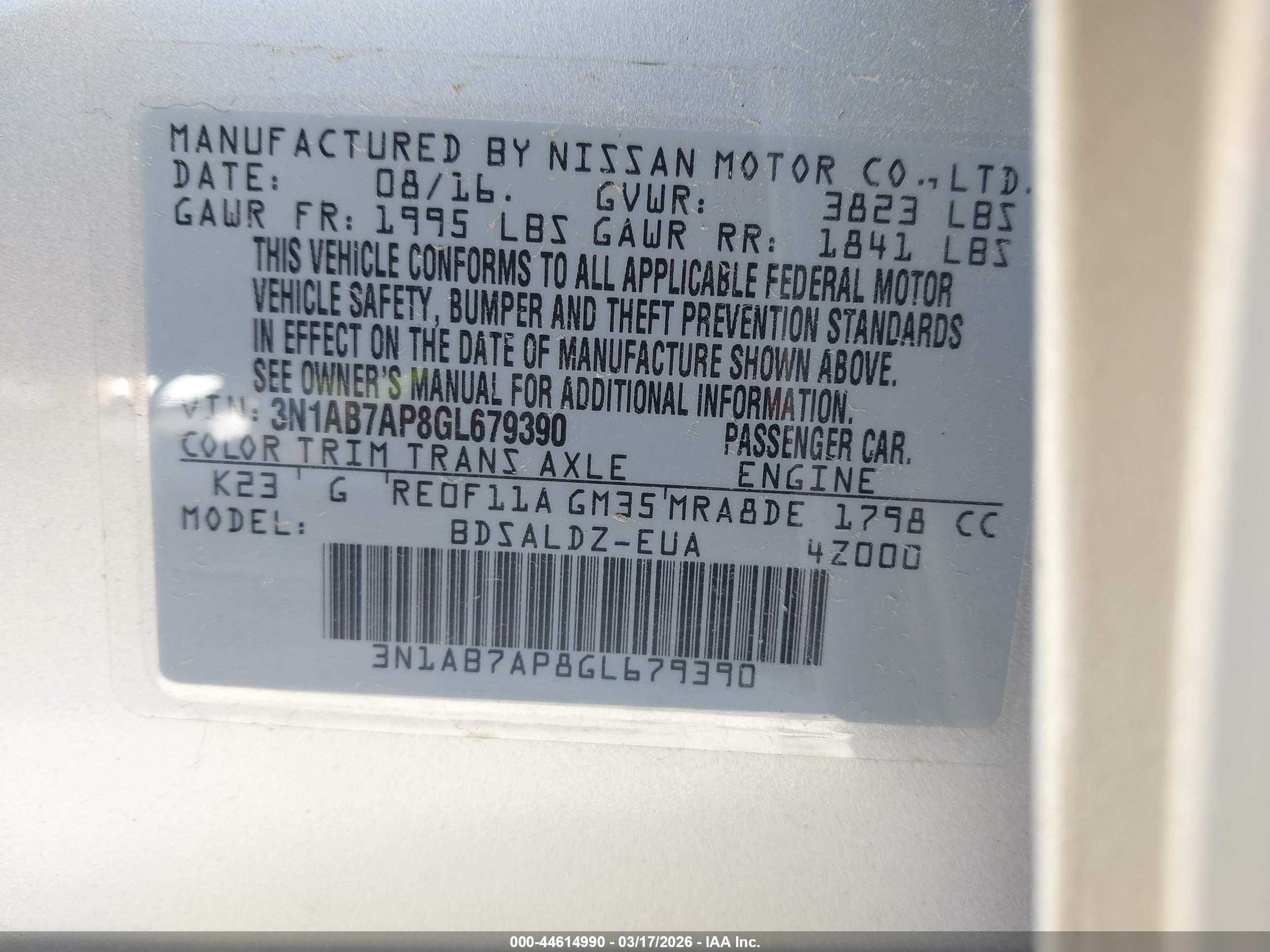 NISSAN SENTRA image 9