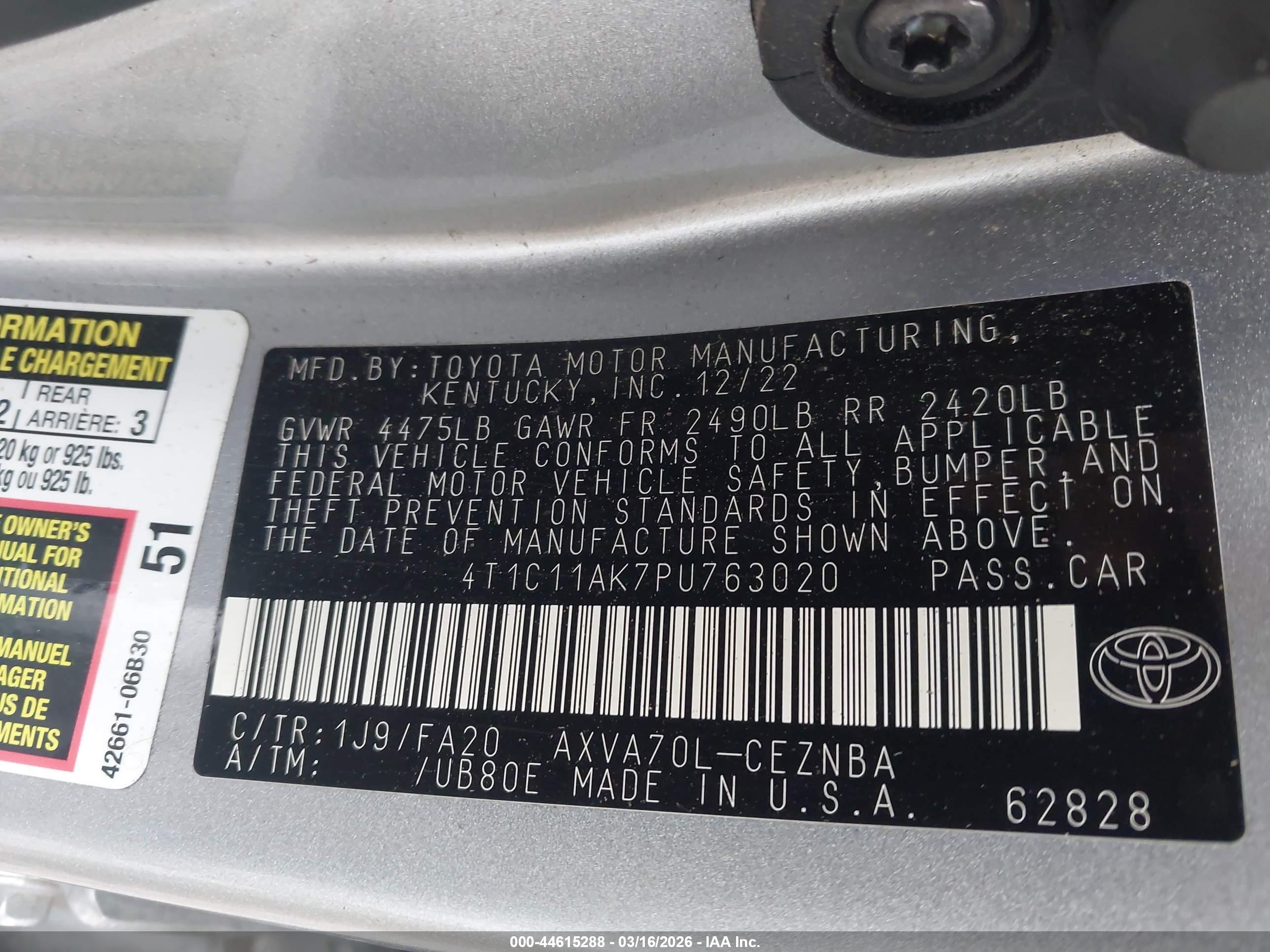 TOYOTA CAMRY image 9