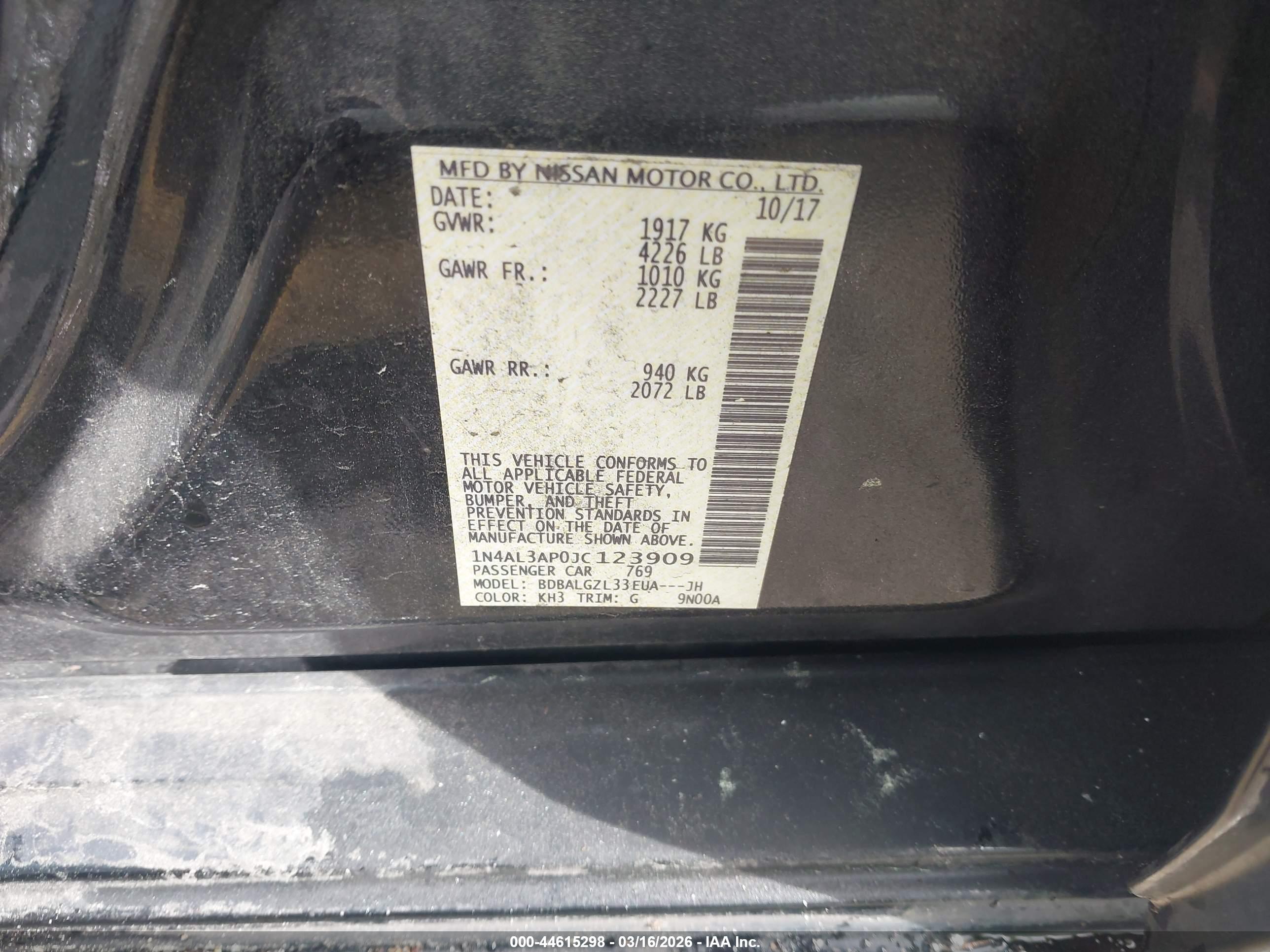NISSAN ALTIMA image 9