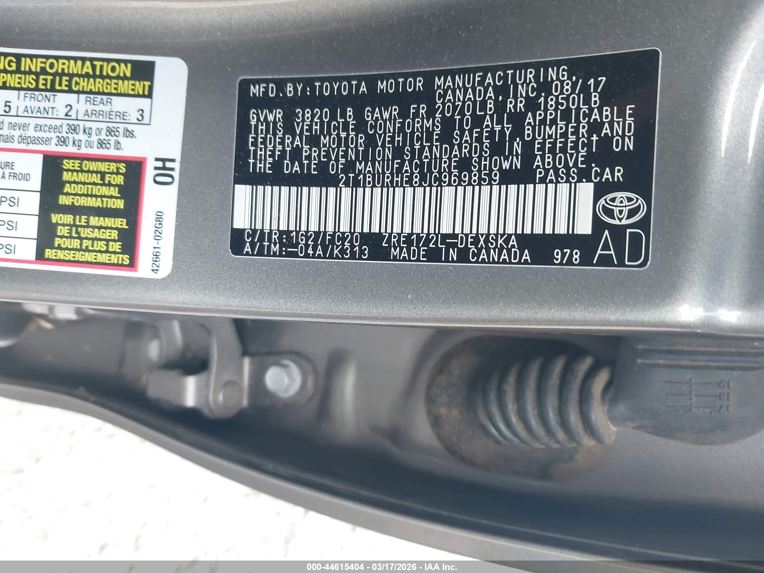 TOYOTA COROLLA image 9