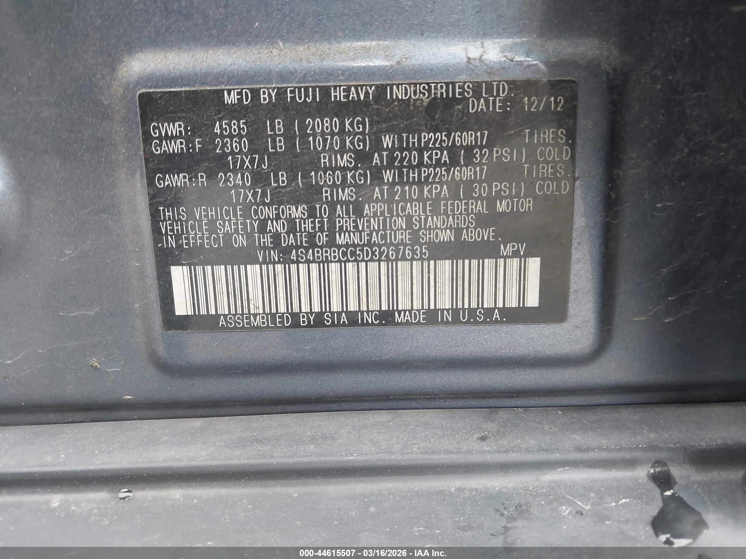 SUBARU OUTBACK image 9