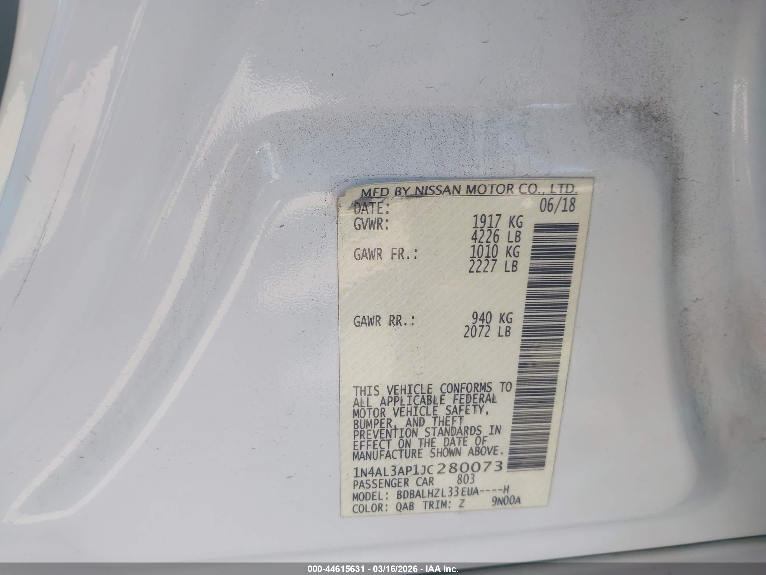 NISSAN ALTIMA image 9