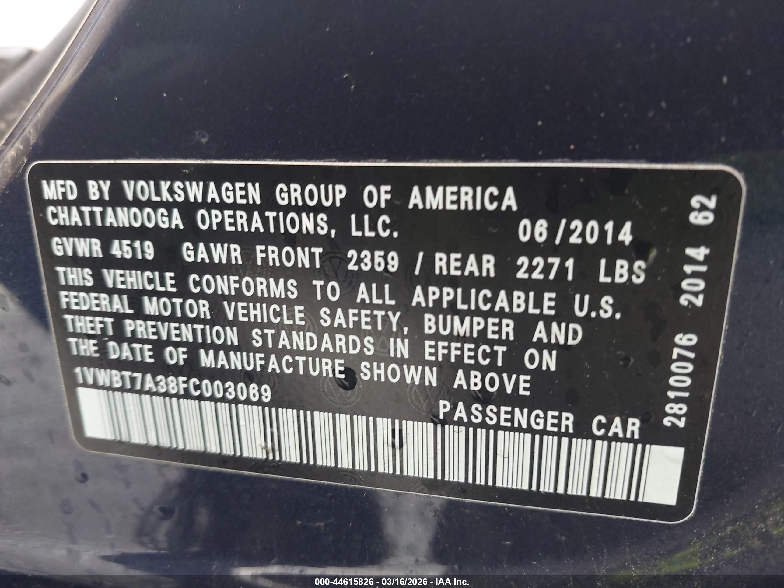 VOLKSWAGEN PASSAT image 9