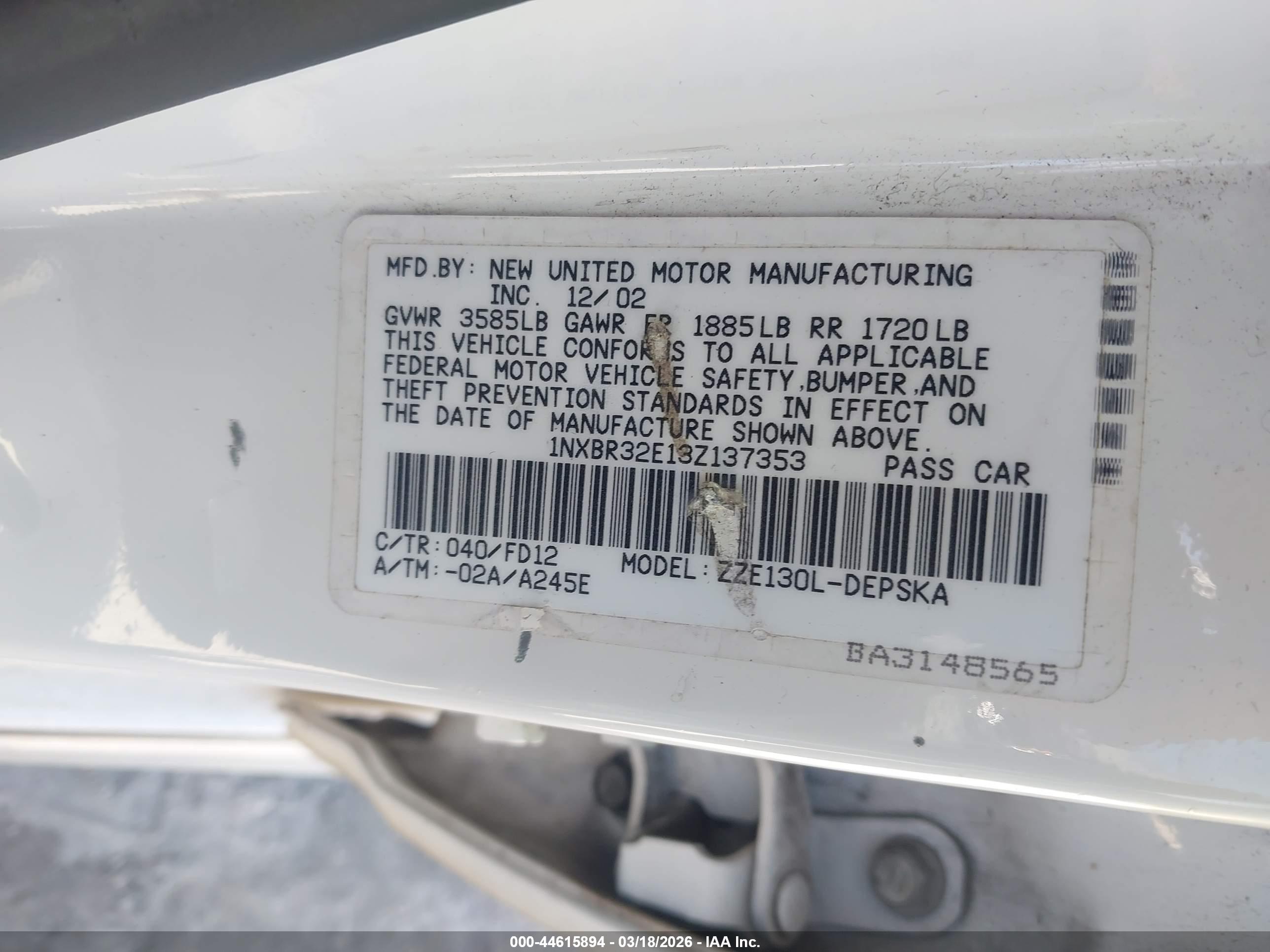 TOYOTA COROLLA image 9