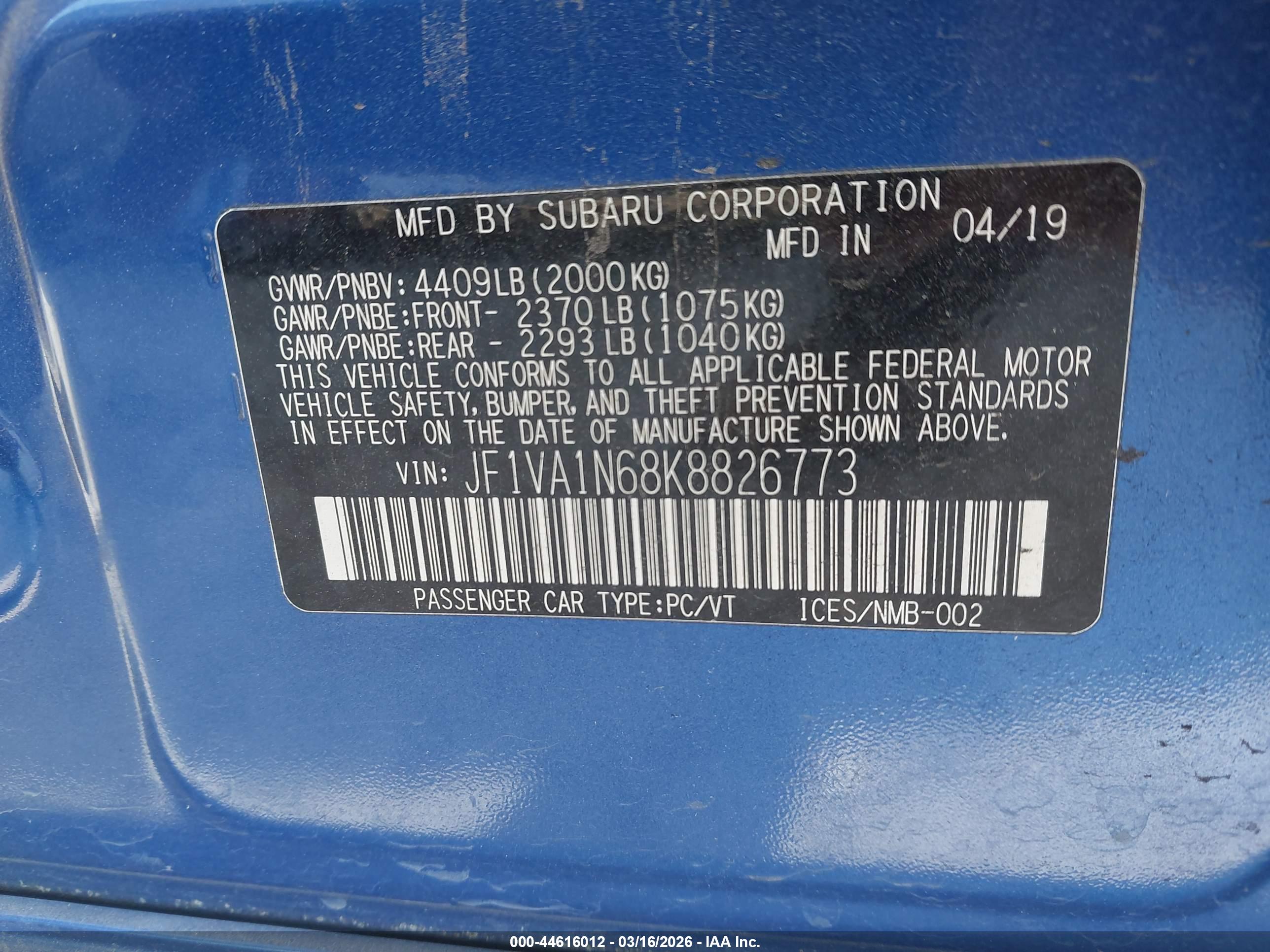SUBARU WRX image 9