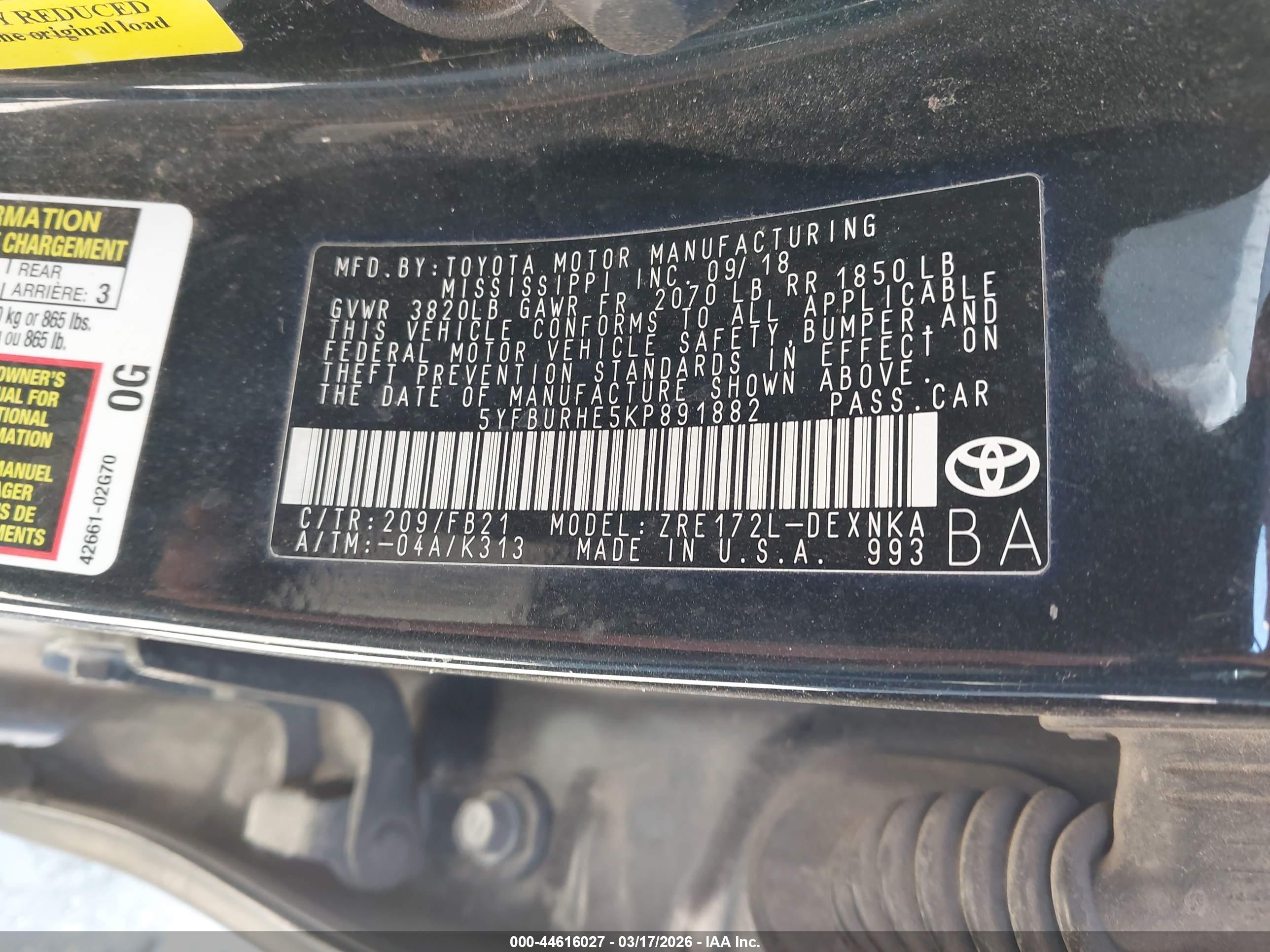 TOYOTA COROLLA image 9