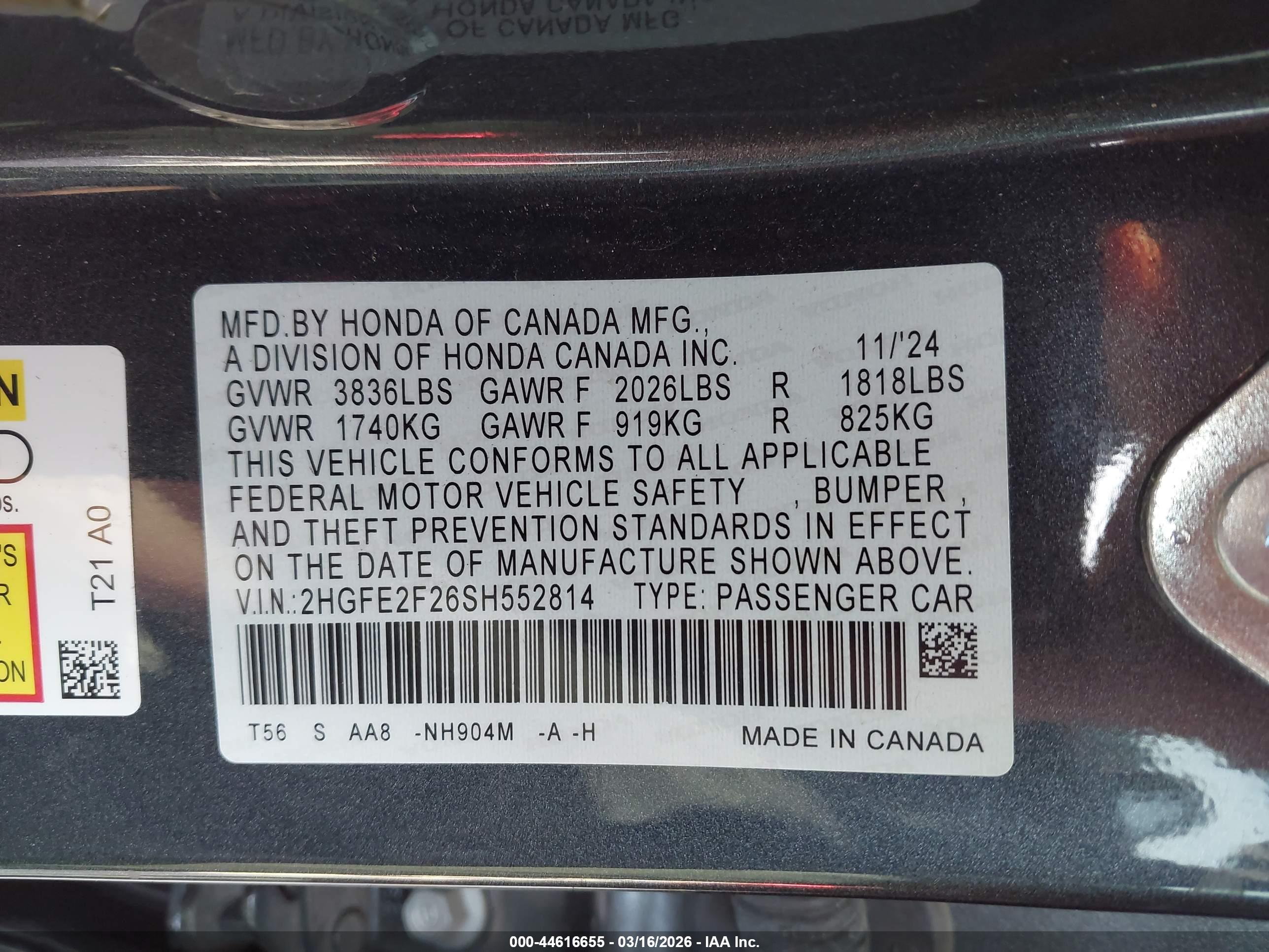 HONDA CIVIC image 9