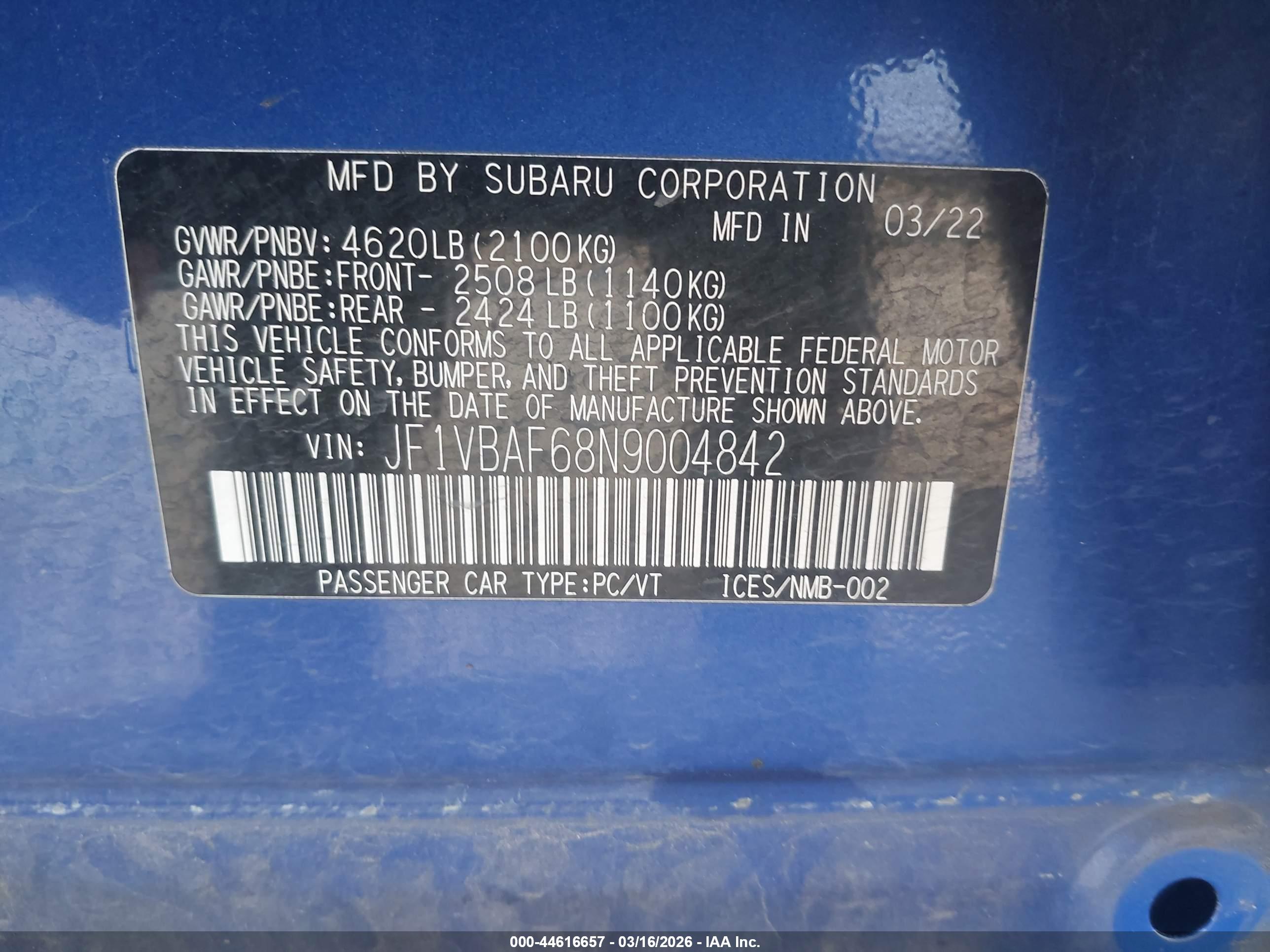 SUBARU WRX image 9
